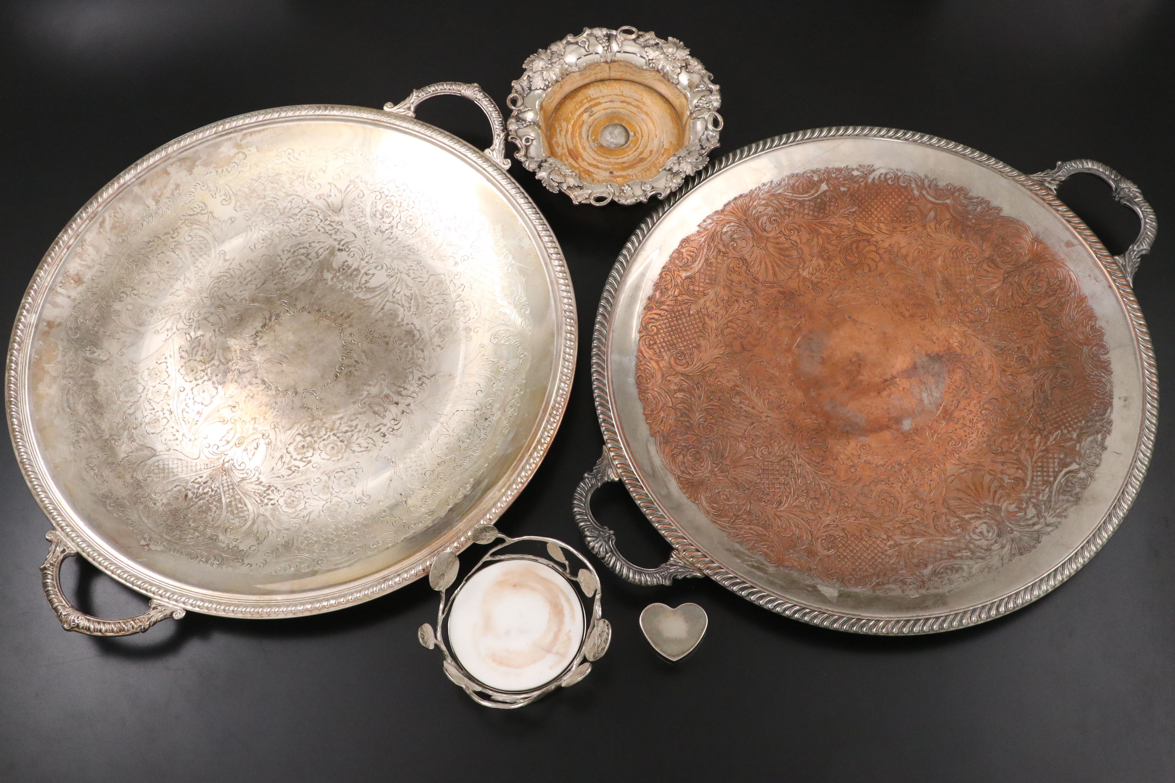 Meridan Silver Plate Compote and More Silver Plate Serveware