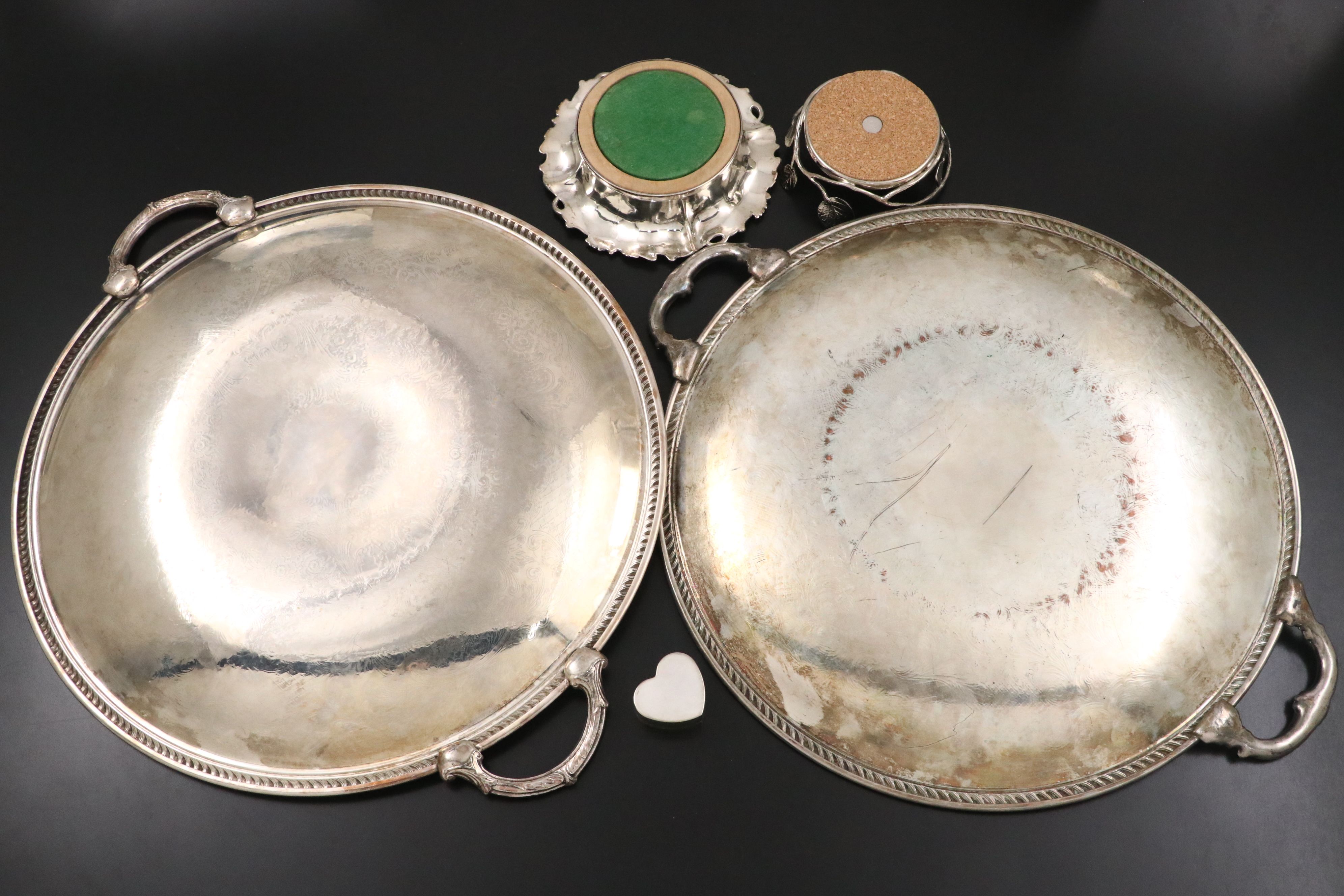 Meridan Silver Plate Compote and More Silver Plate Serveware