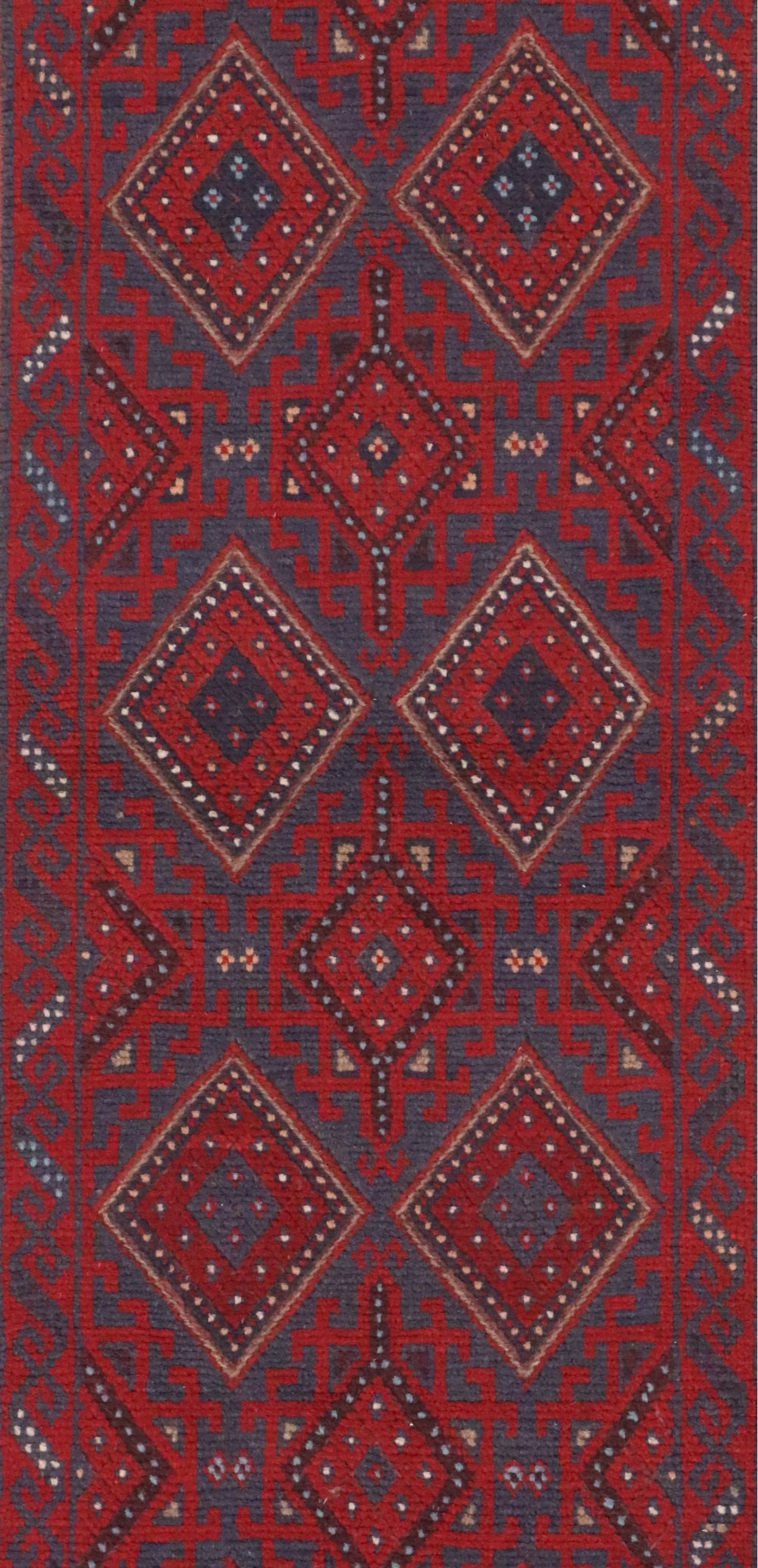 2' x 8'7 Handwoven Afghan Mashwani Carpet Runner