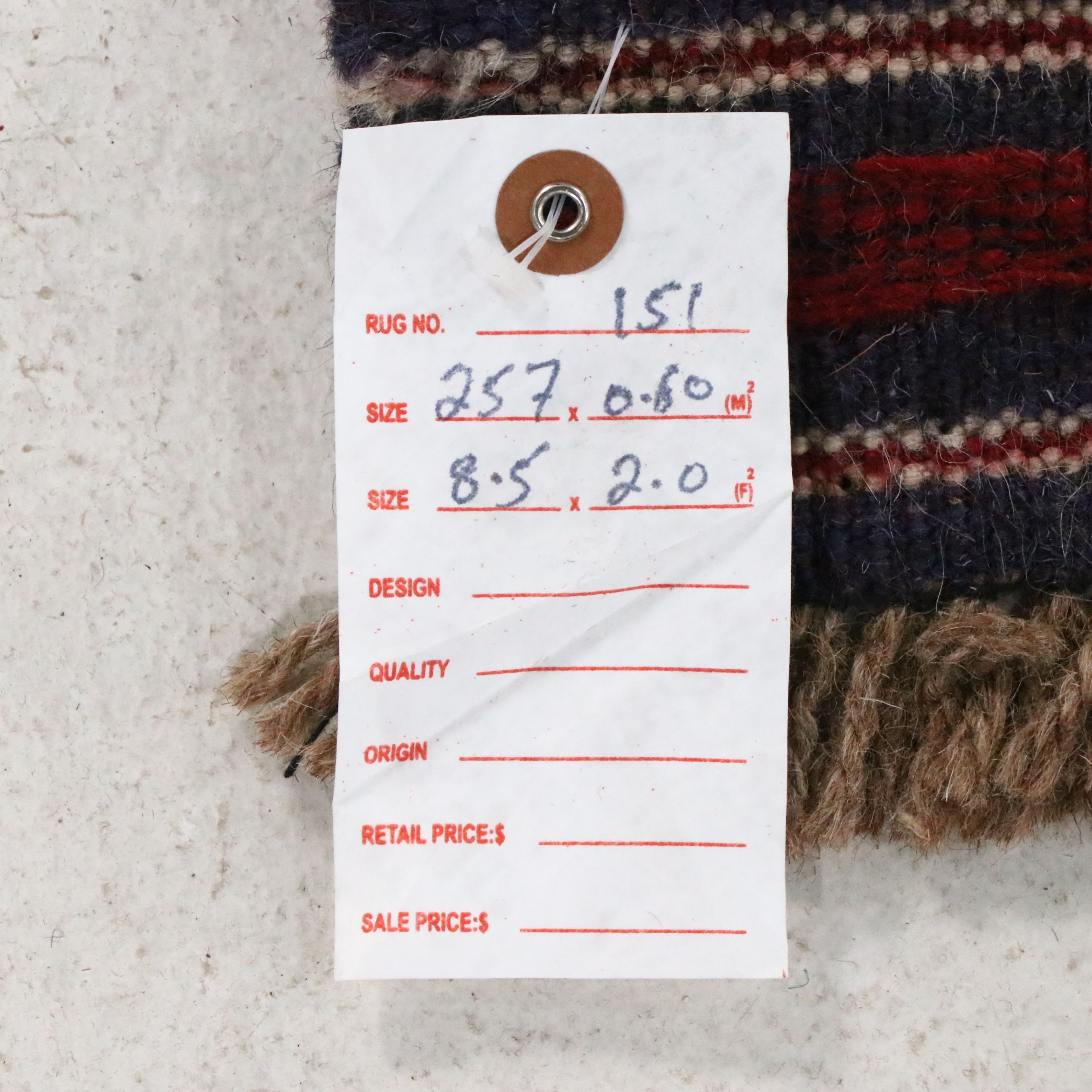 2' x 8'7 Handwoven Afghan Mashwani Carpet Runner