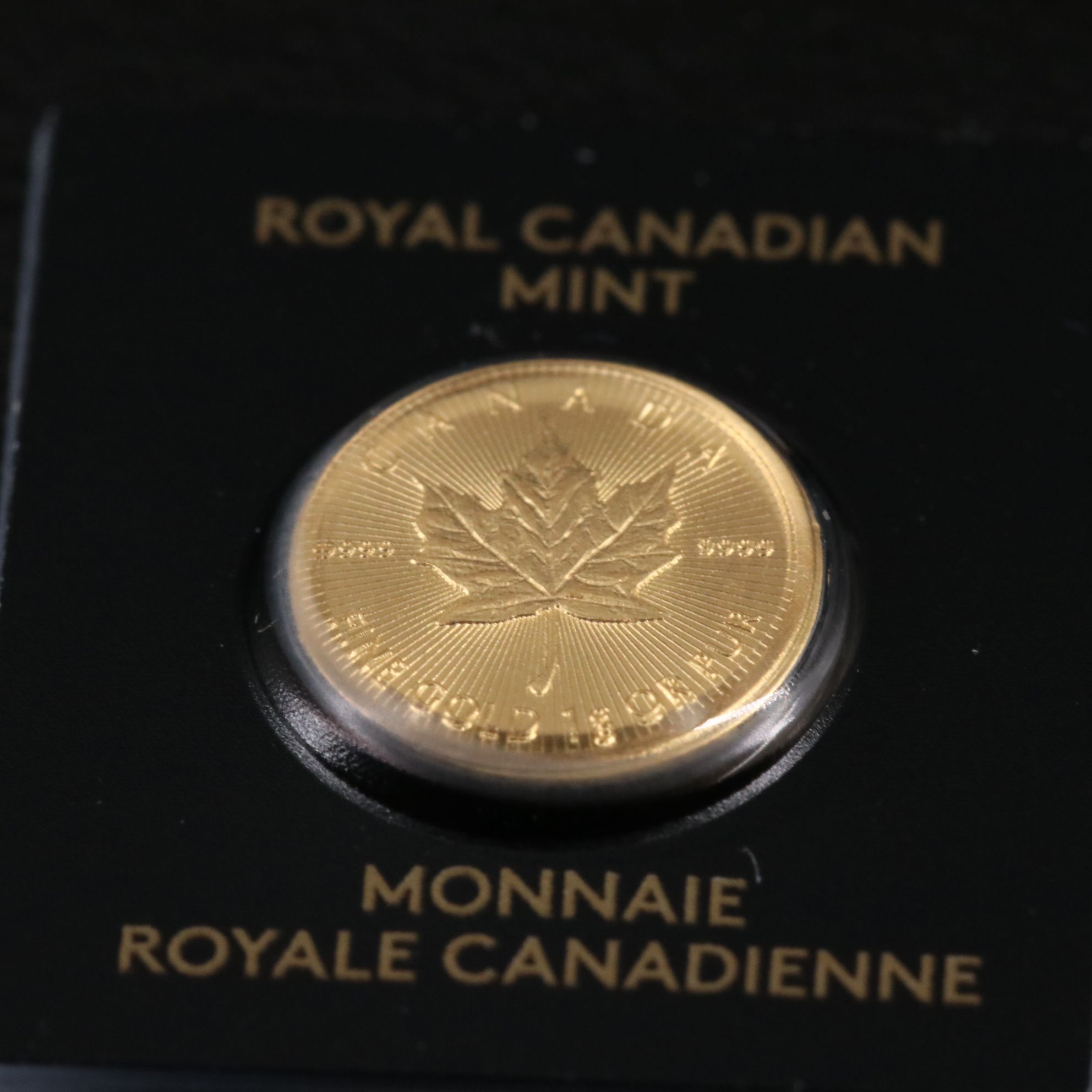 2023 Canada Fifty Cents One Gram Gold Maple Leaf Coin