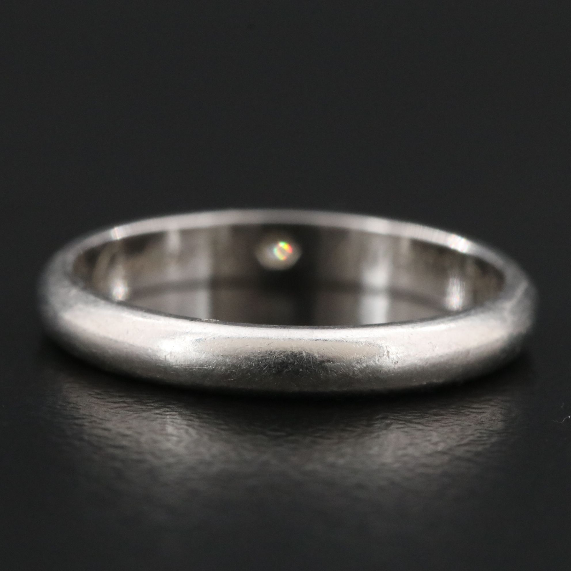 Cartier 1895 Platinum Band with Diamond Accent