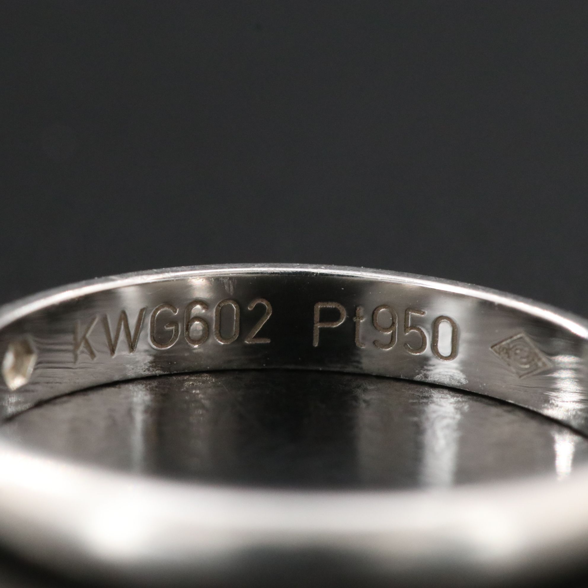 Cartier 1895 Platinum Band with Diamond Accent