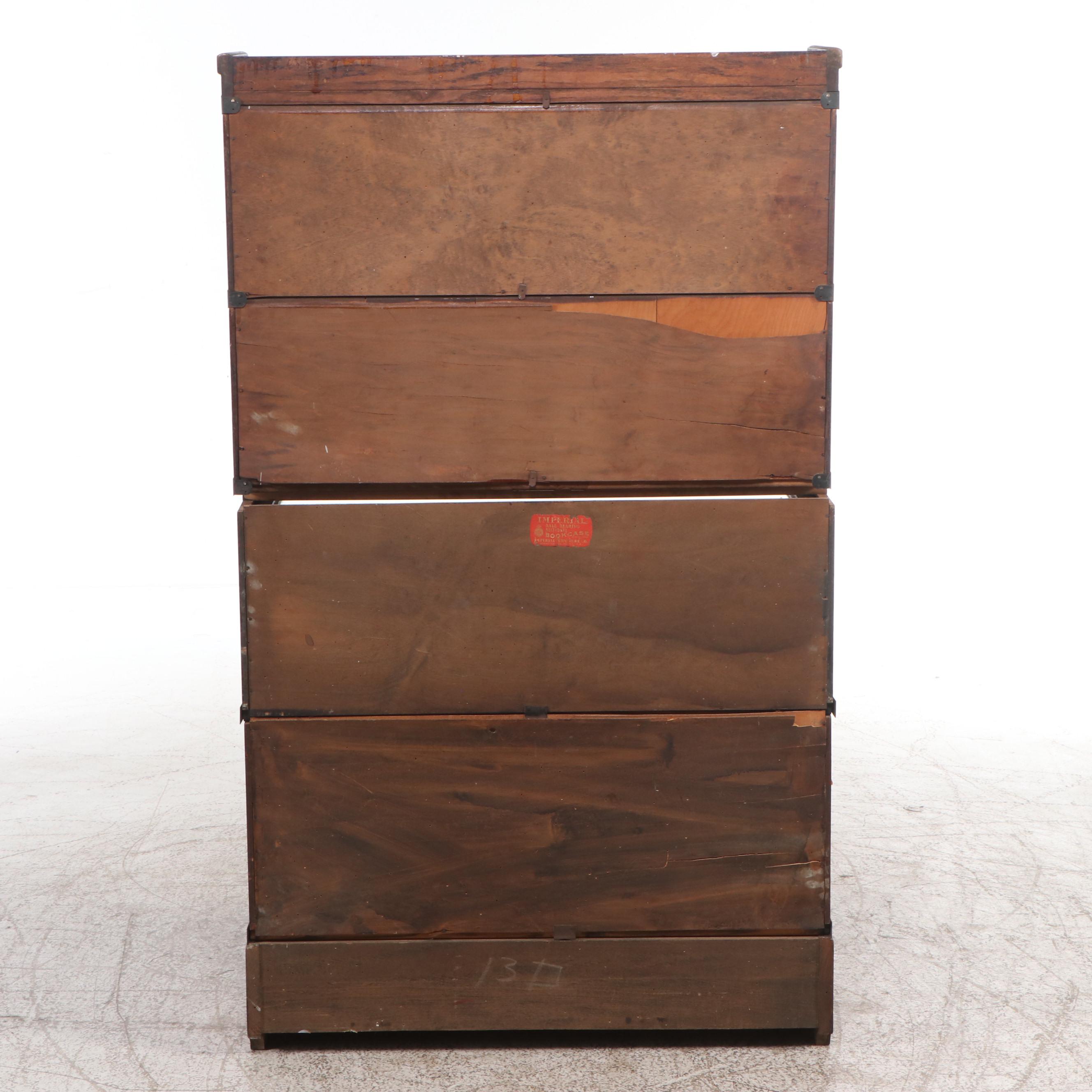 Imperial Furniture Co. Ball Bearing Oak Sectional Bookcase