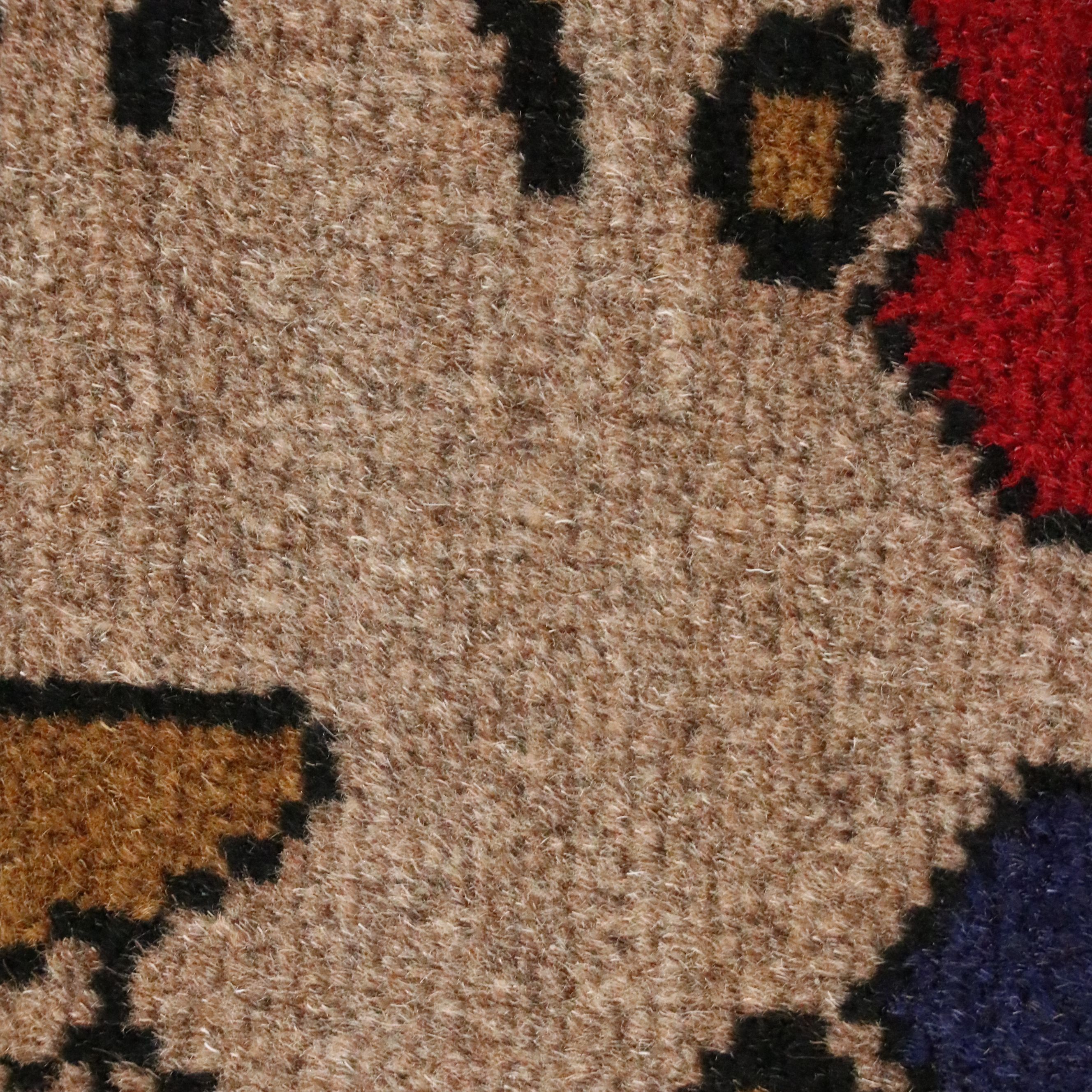 4'2 x 6'2 Hand-Knotted Afghan Pictorial War Rug