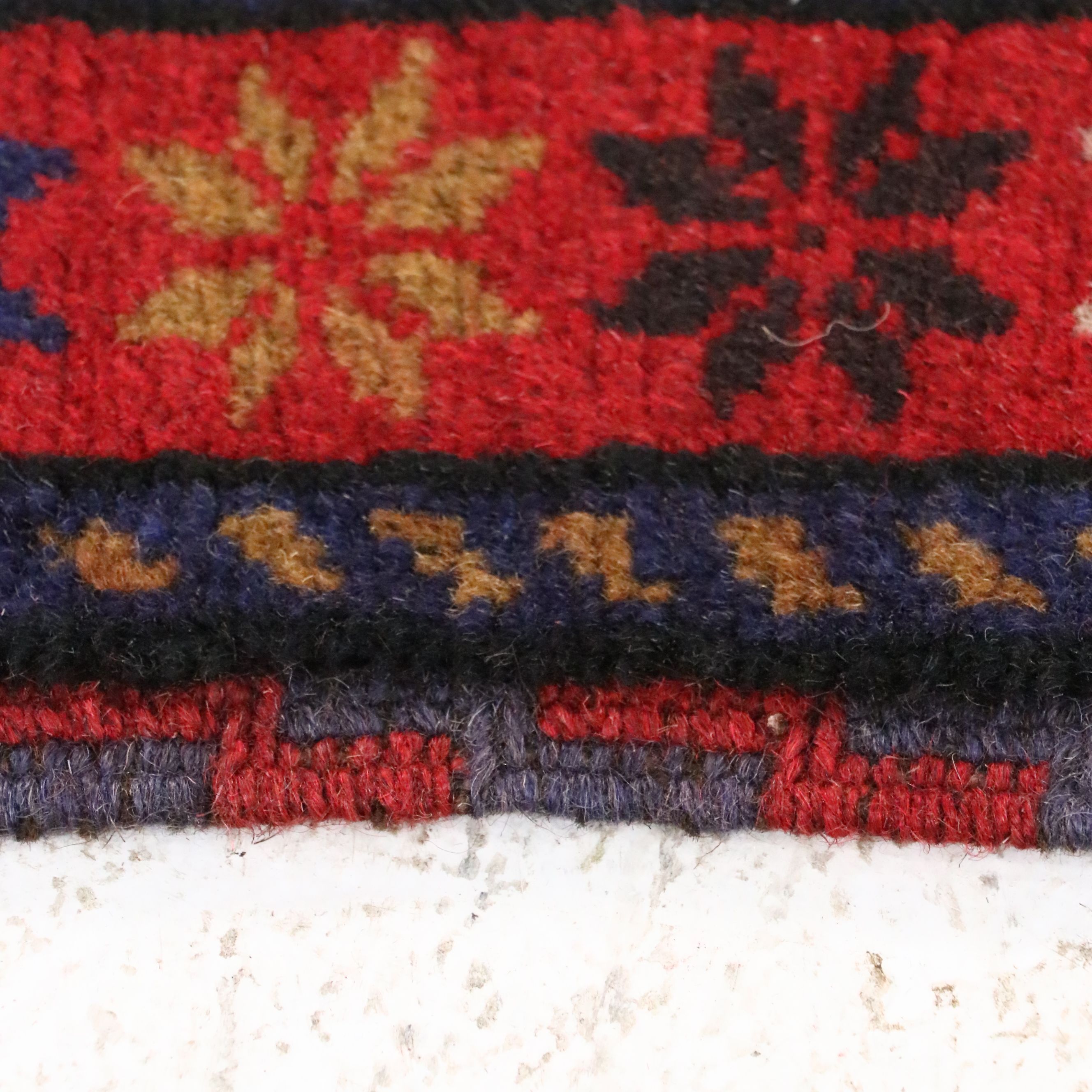 4'2 x 6'2 Hand-Knotted Afghan Pictorial War Rug