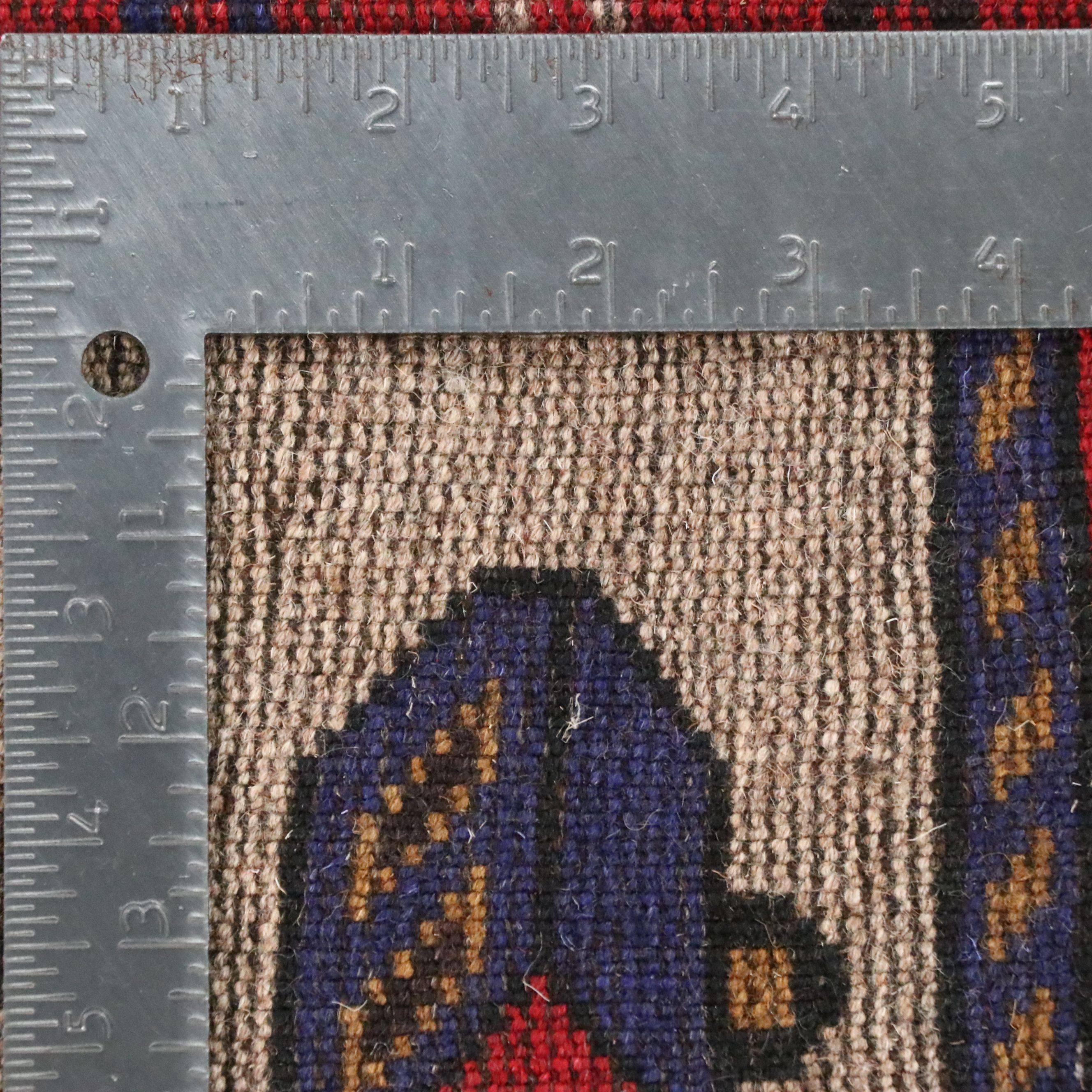 4'2 x 6'2 Hand-Knotted Afghan Pictorial War Rug