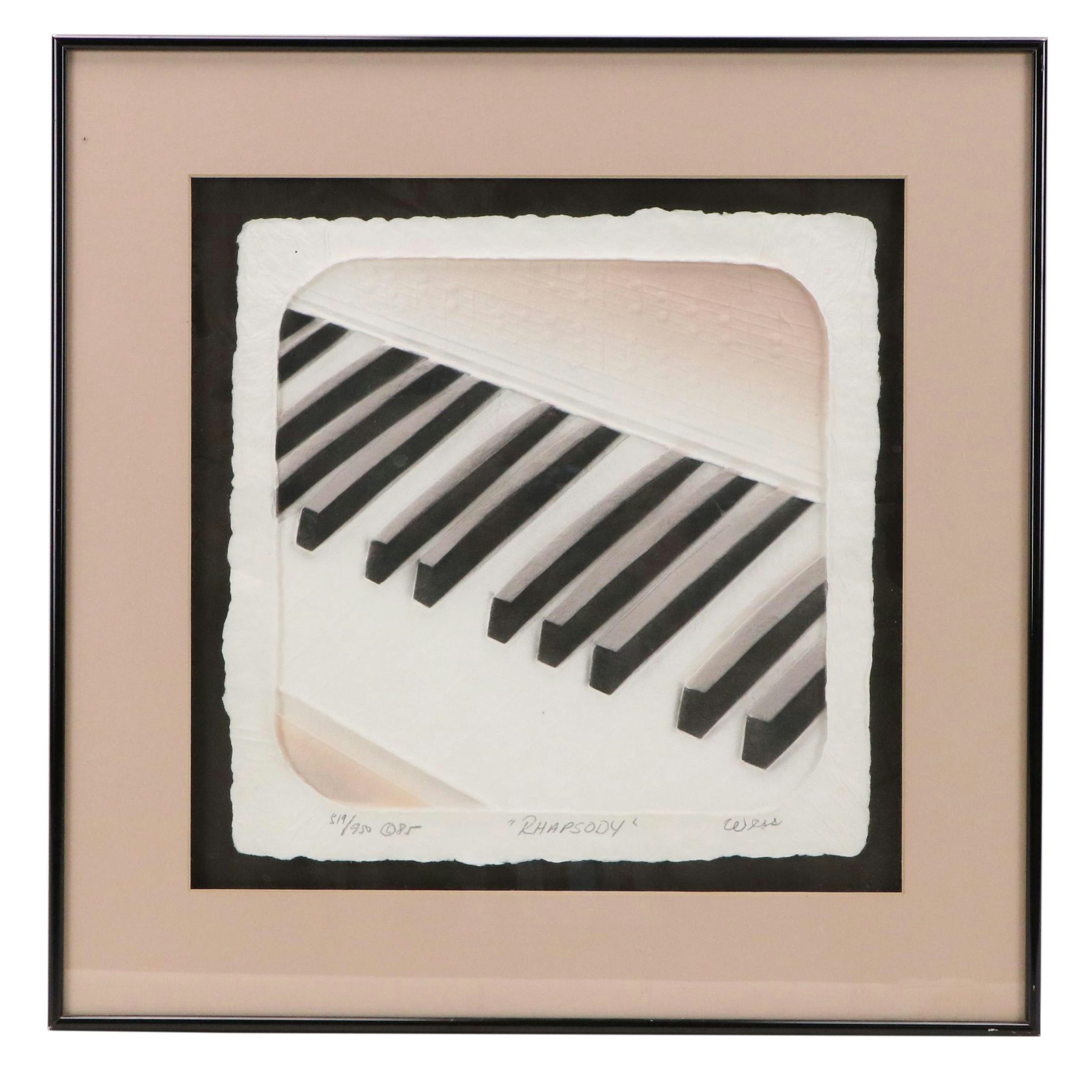 Wesley "Wess" Smith Dimensional Paper Pulp Art "Rhapsody," 1985