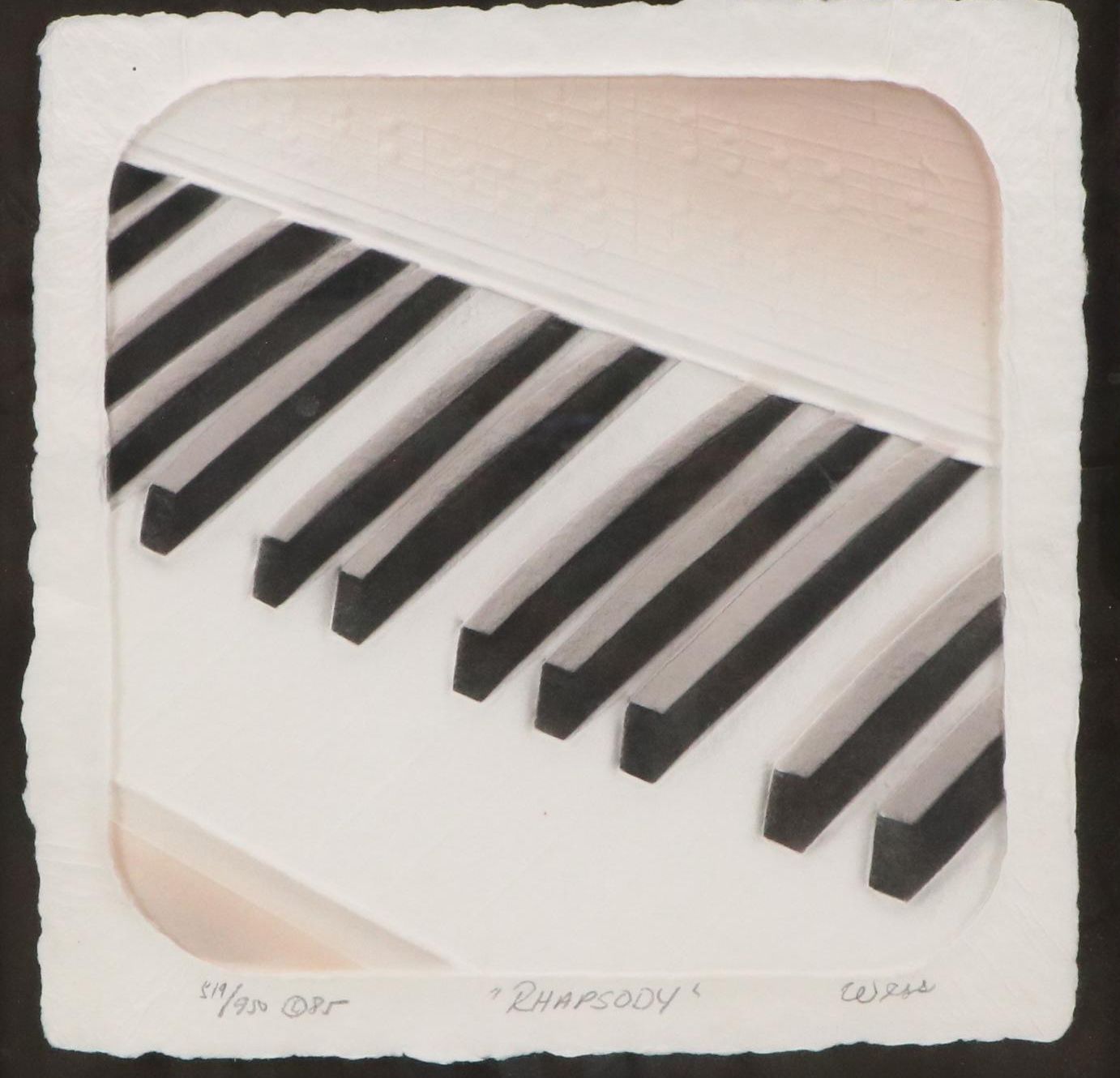 Wesley "Wess" Smith Dimensional Paper Pulp Art "Rhapsody," 1985