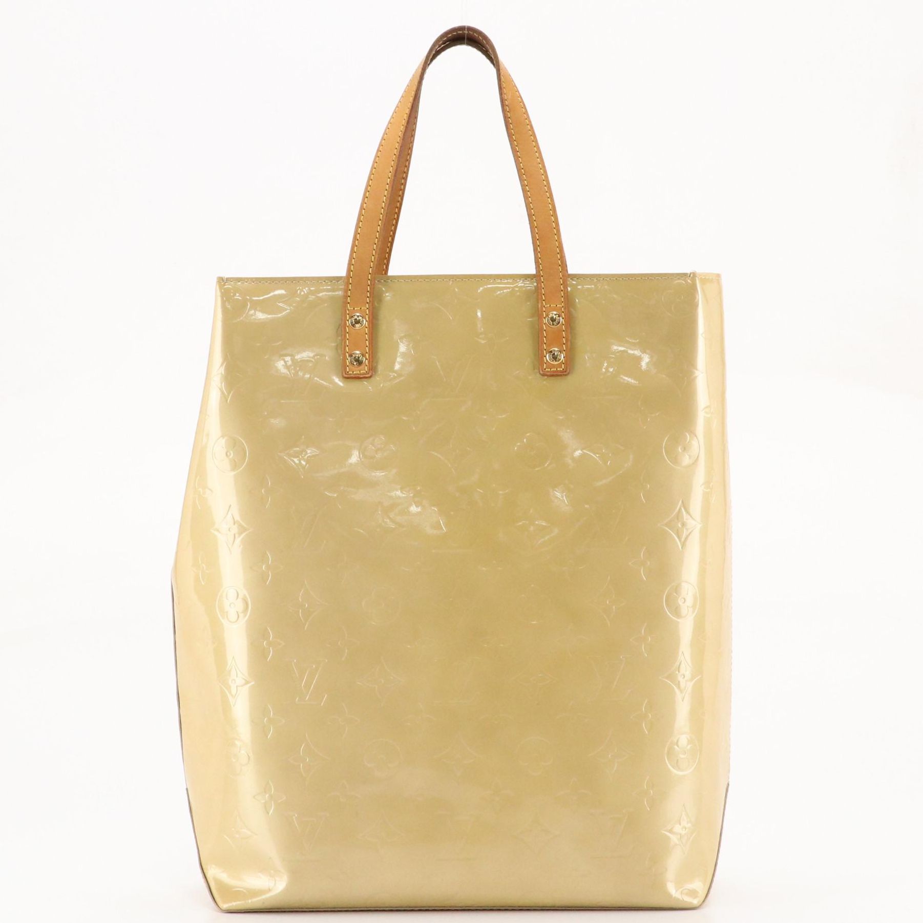 Louis Vuitton Reade MM Top Handle Tote in Vernis and Vachetta Leather