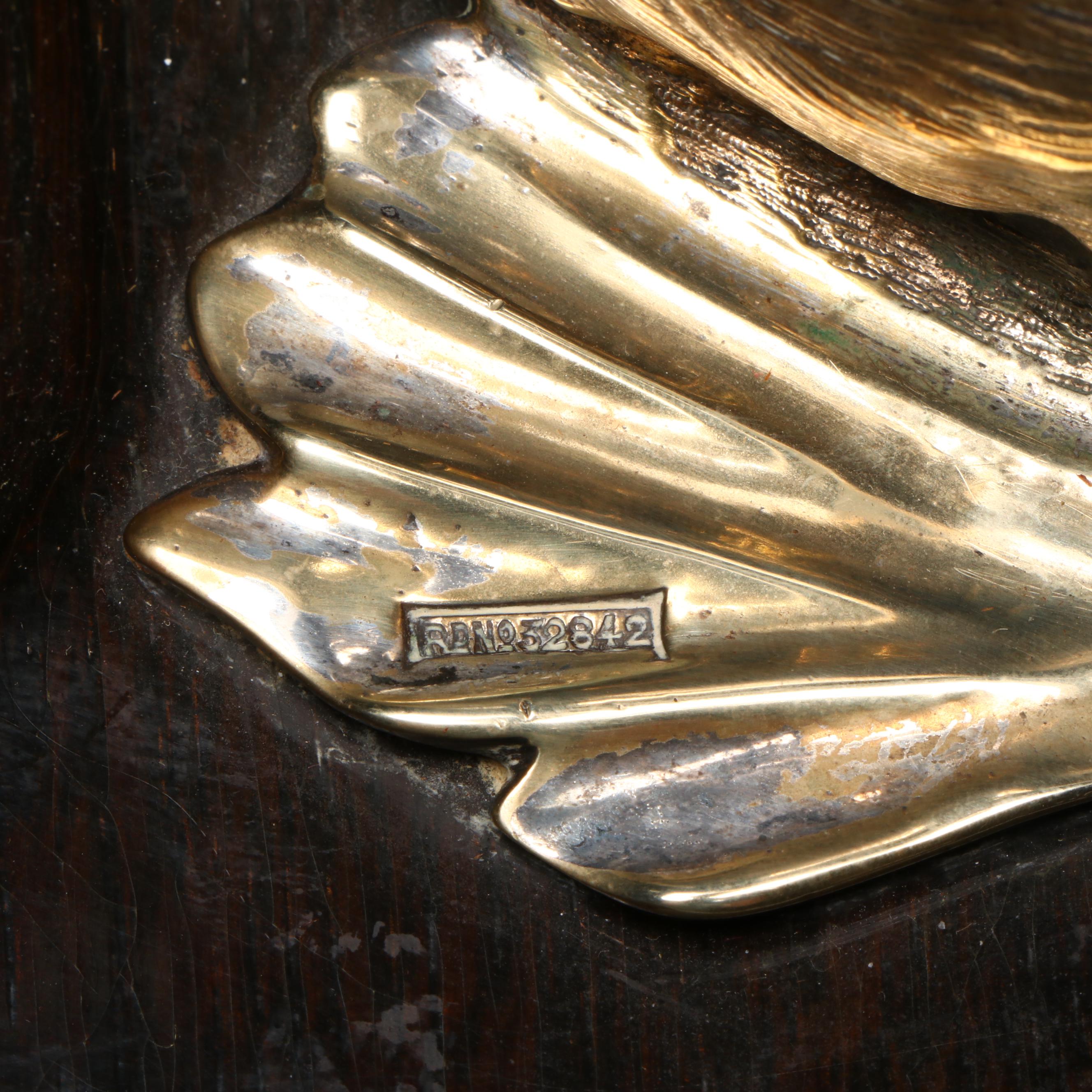 Late Victorian English Silver Plate and Horn Italian Dolphin Form Inkstand