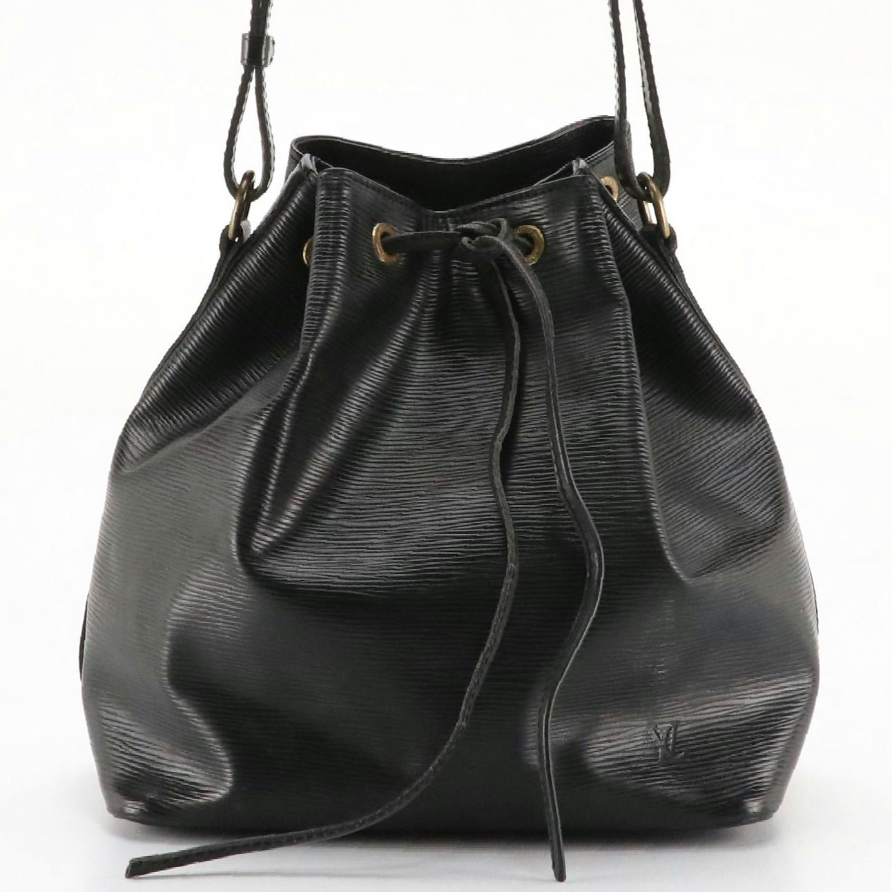 Louis Vuitton Petit Noé Bag in Black Epi/Smooth Leather