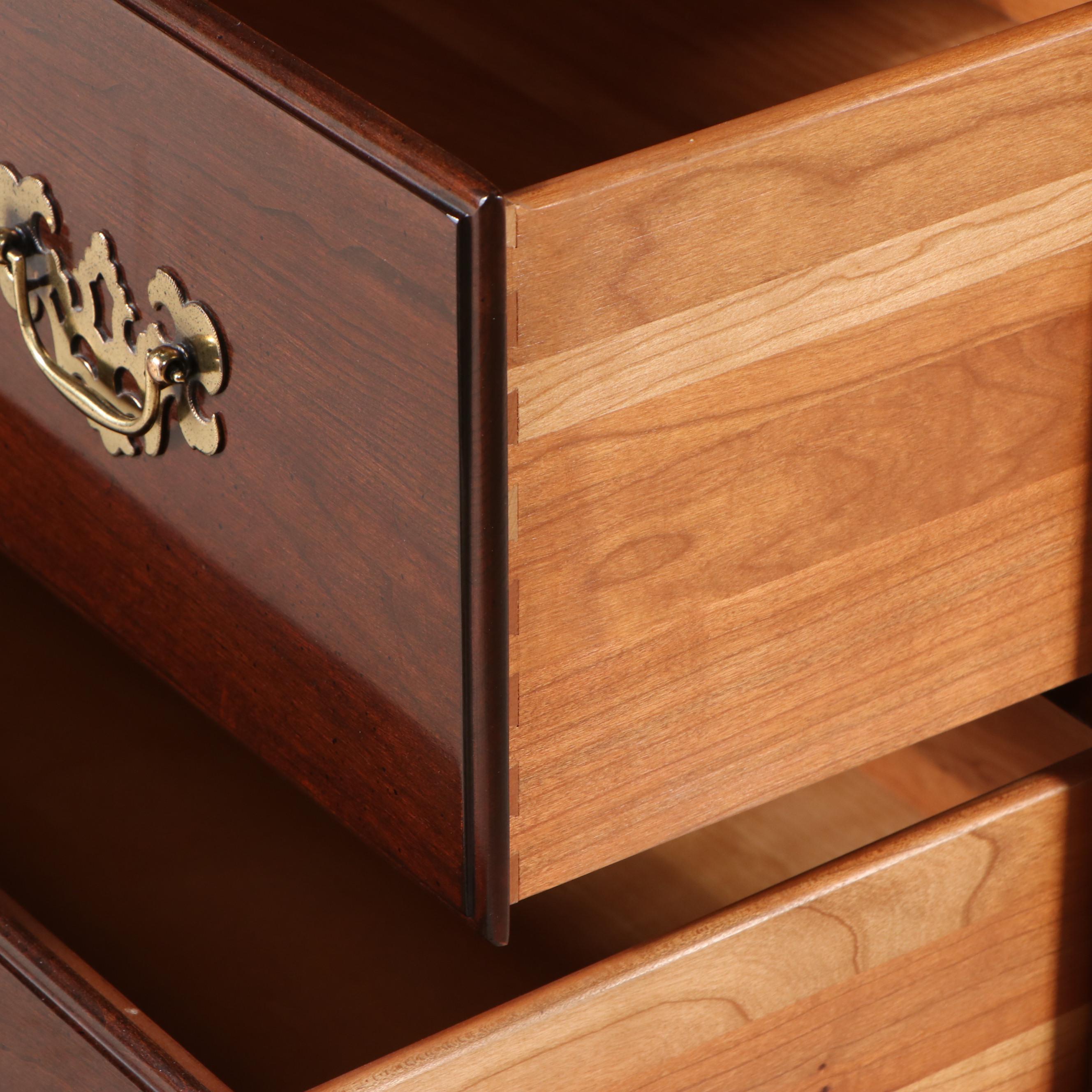 Ethan Allen "Georgian Court" Chippendale Style Cherry Armoire