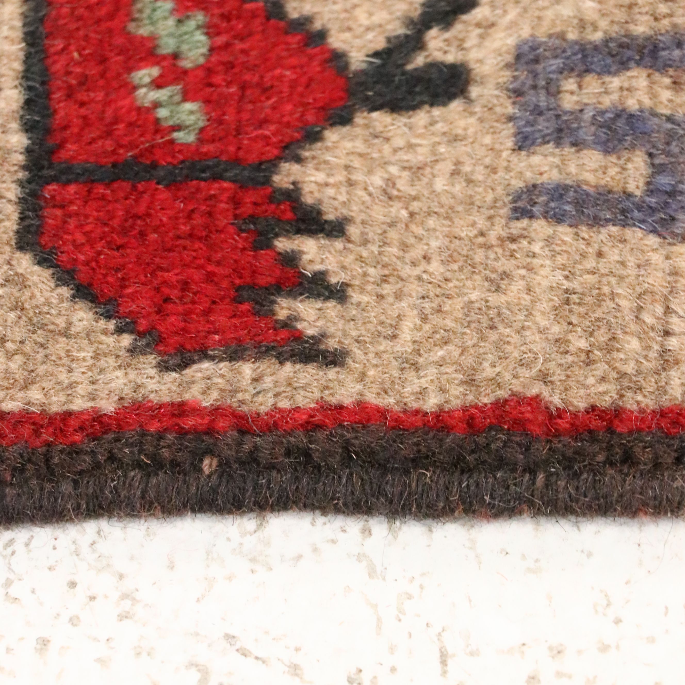 4'2 x 5'10 Hand-Knotted Afghan Pictorial Area Rug