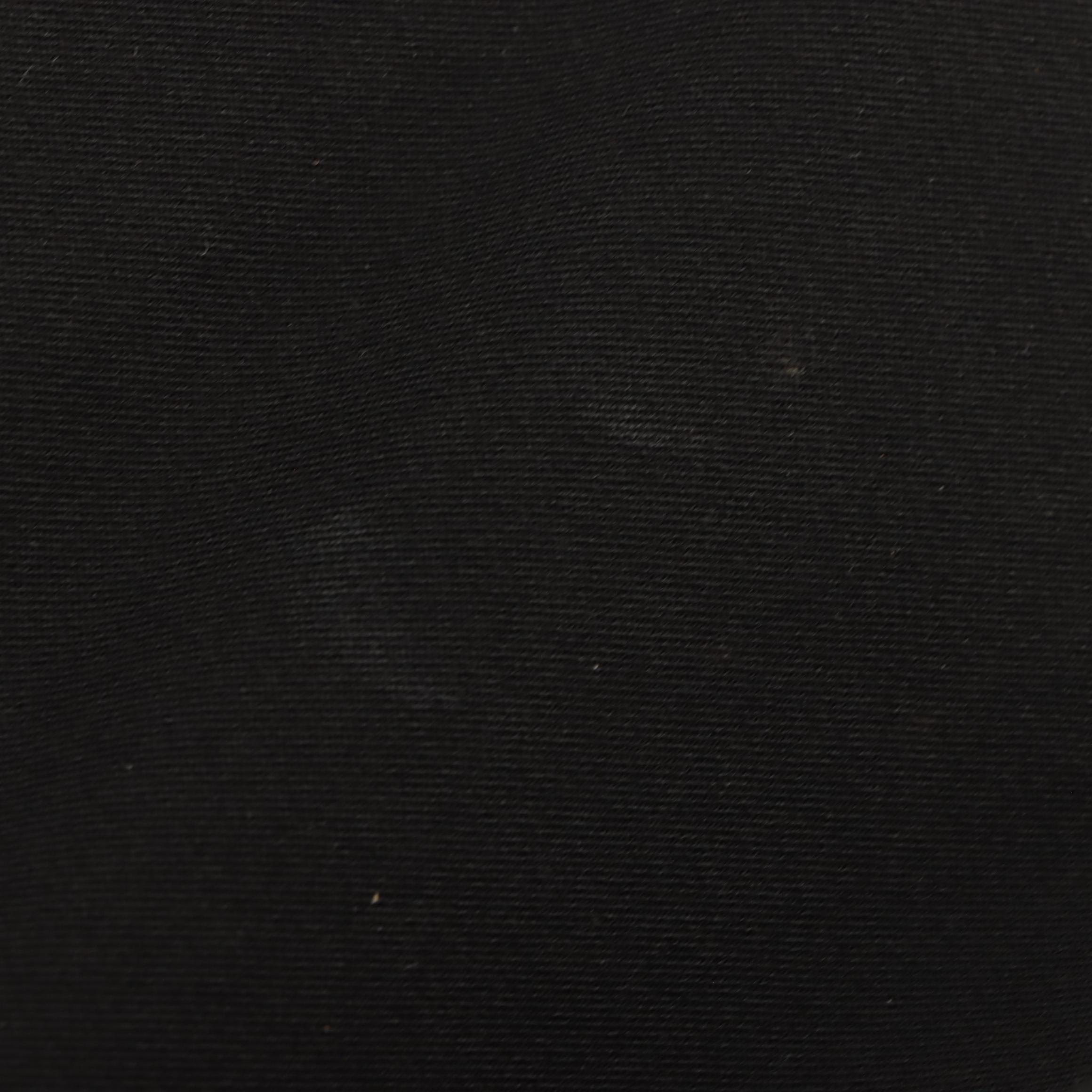 Salvatore Ferragamo Mini Vara Chain Handbag in Black Nylon Canvas