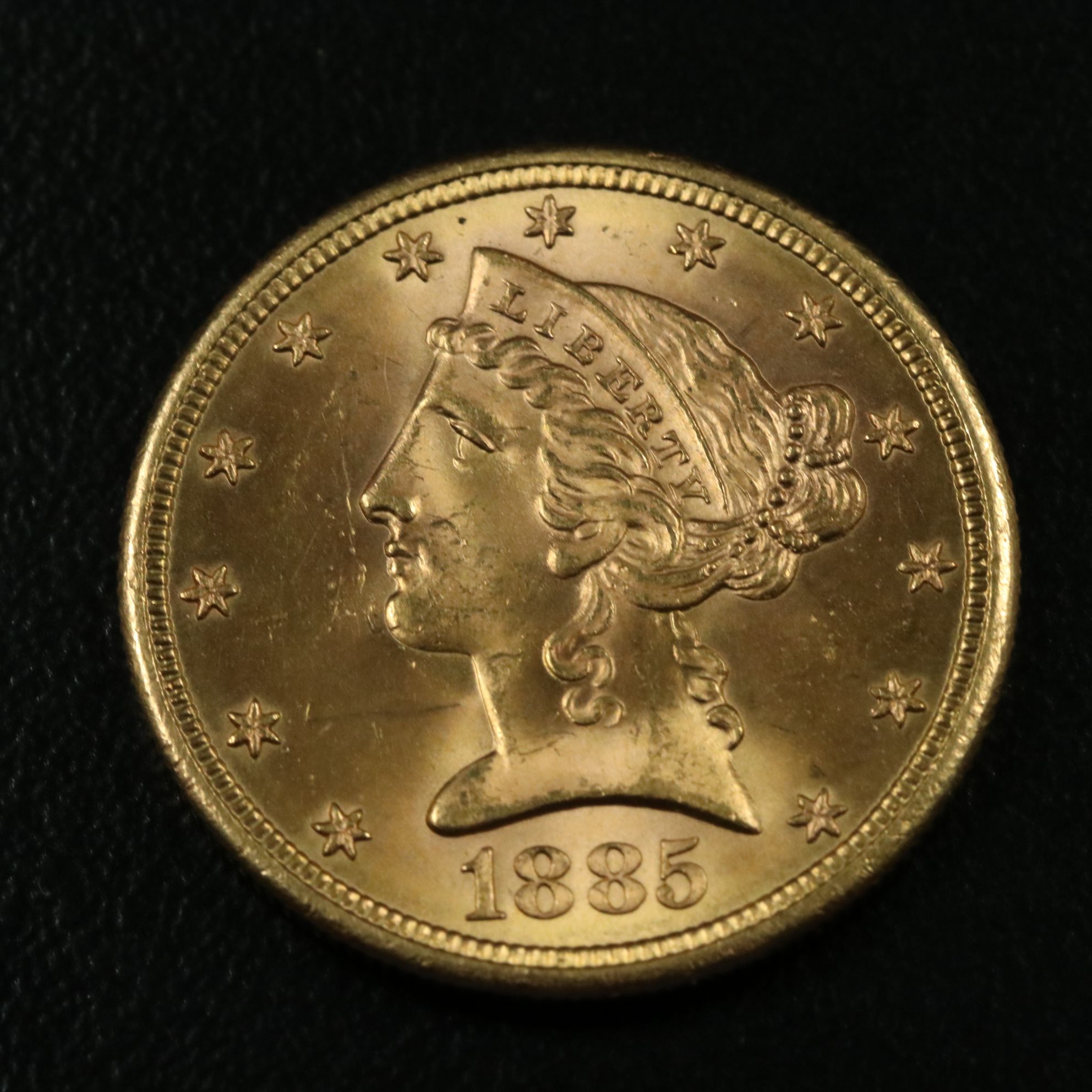 1885-S Liberty Head $5 Gold Coin