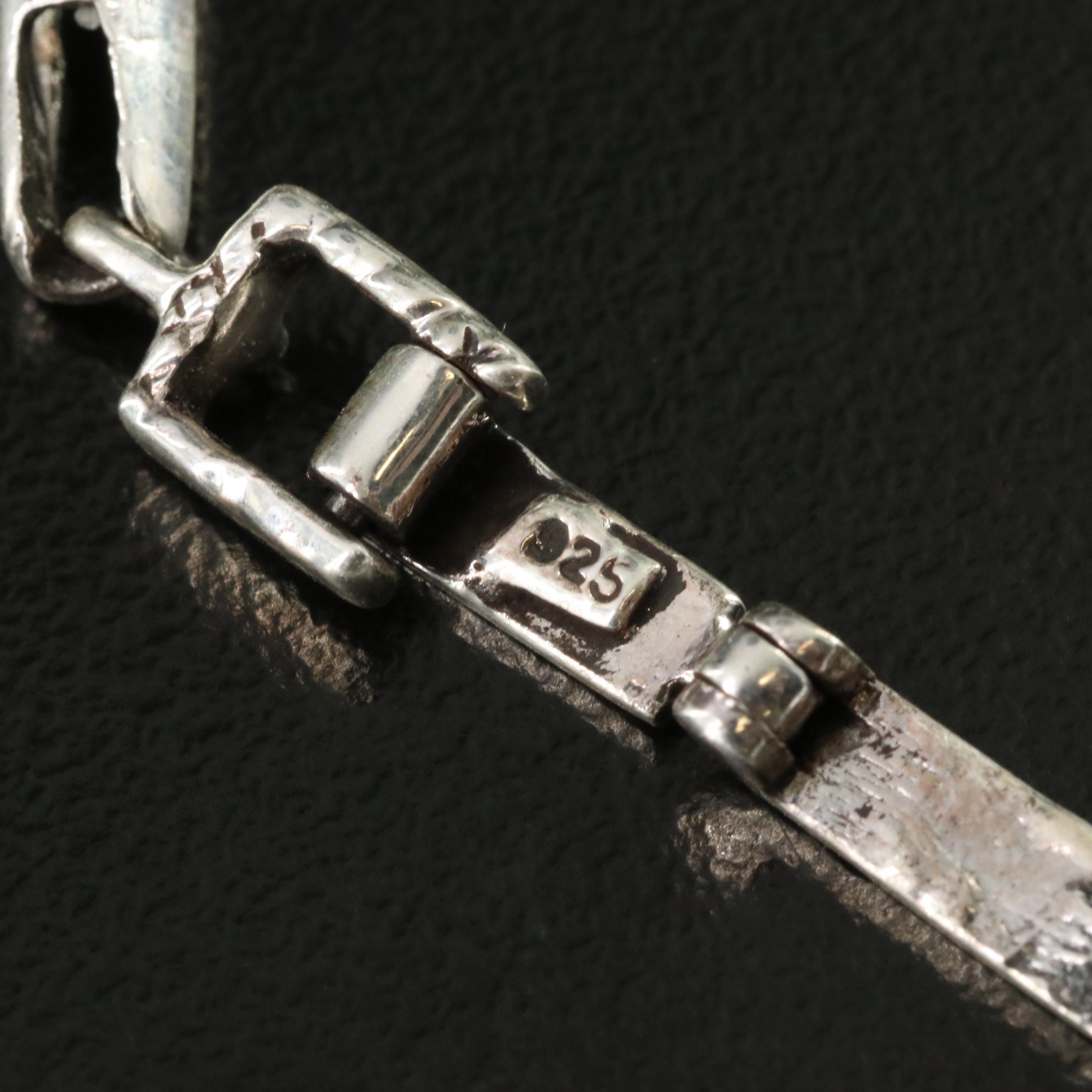 Sterling Emerald, Ruby and Marcasite Jungle Life Necklace