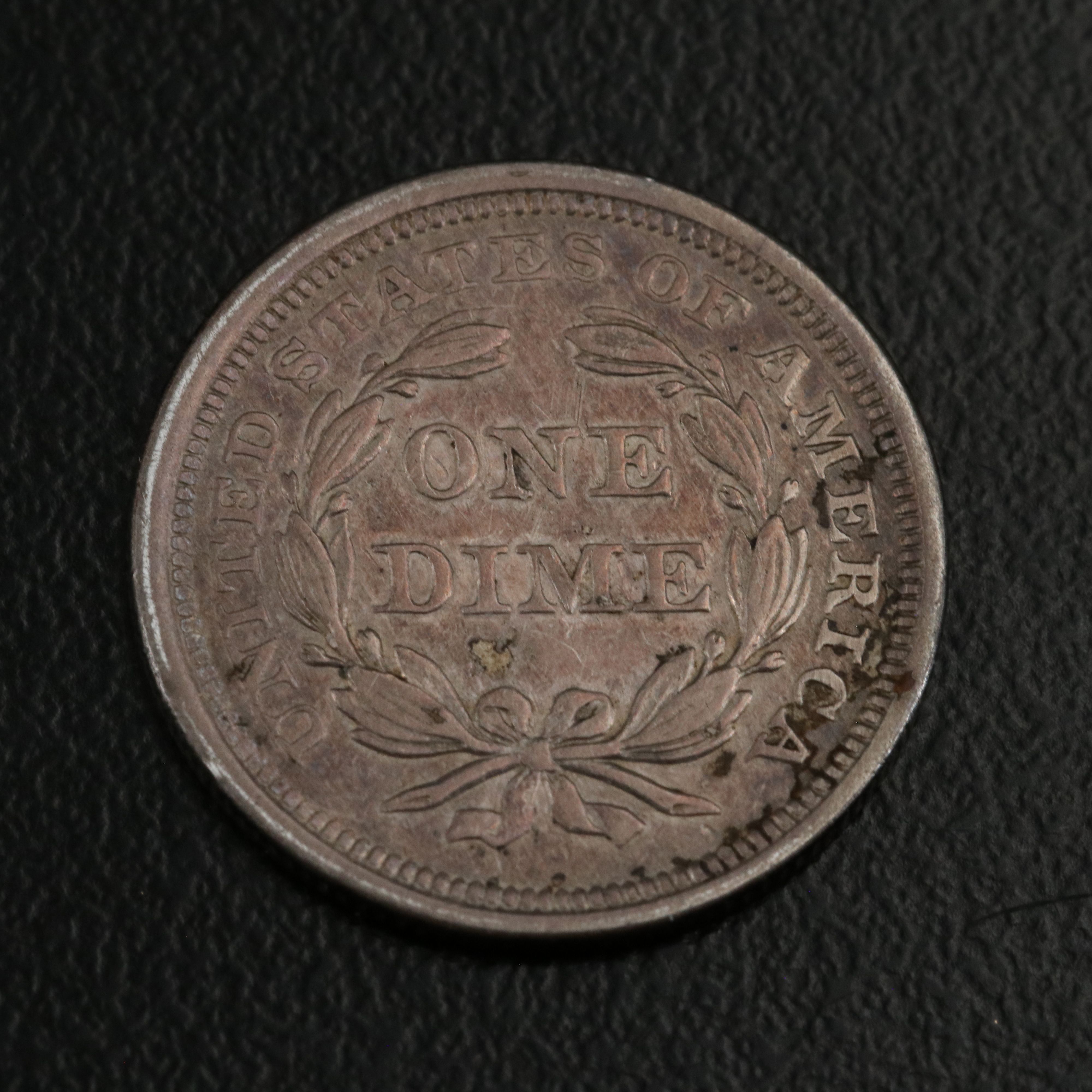 Three Different Seated Liberty Dimes: 1841-O, 1857, and 1891-S