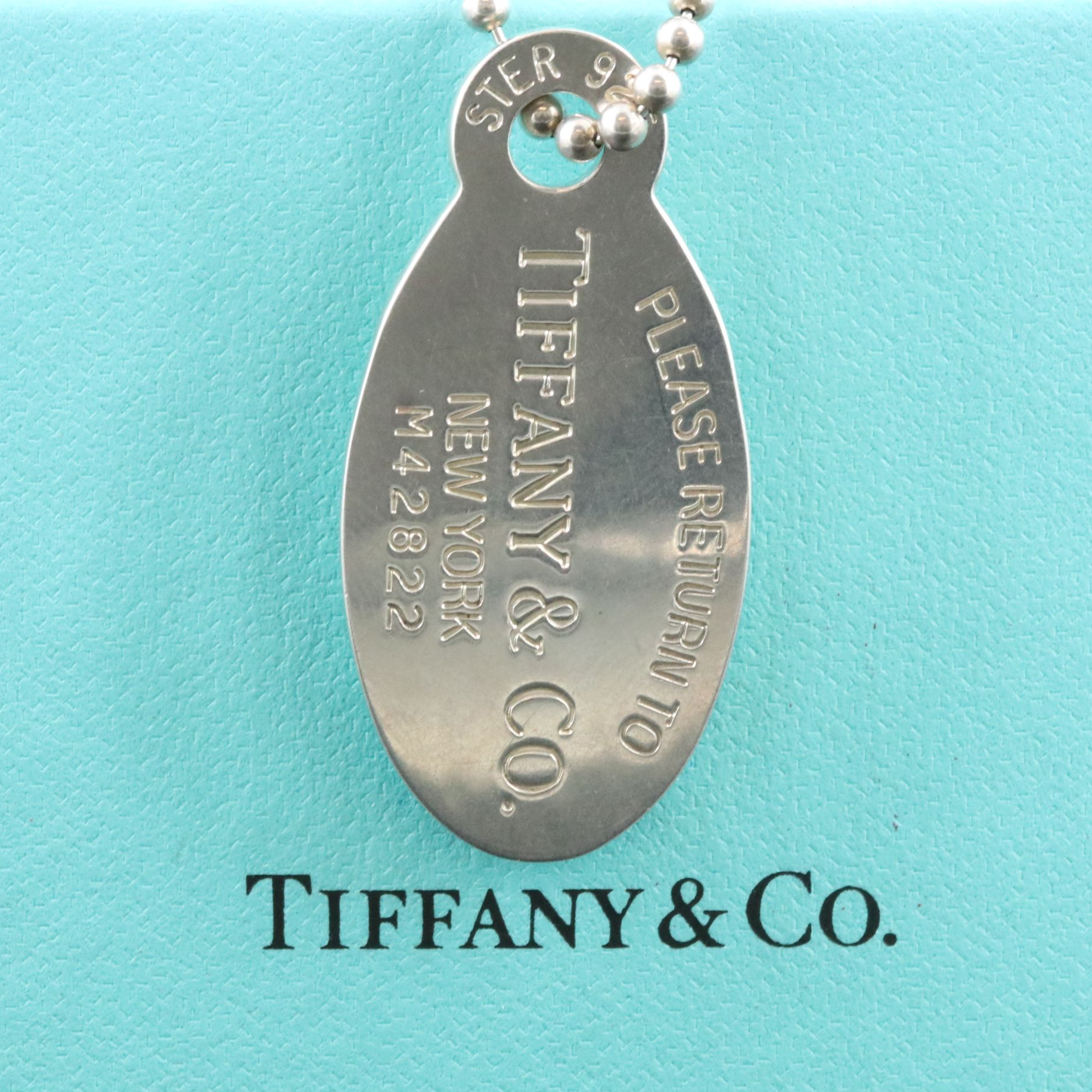 Tiffany & Co. Return to Tiffany Sterling Oval Tag Necklace