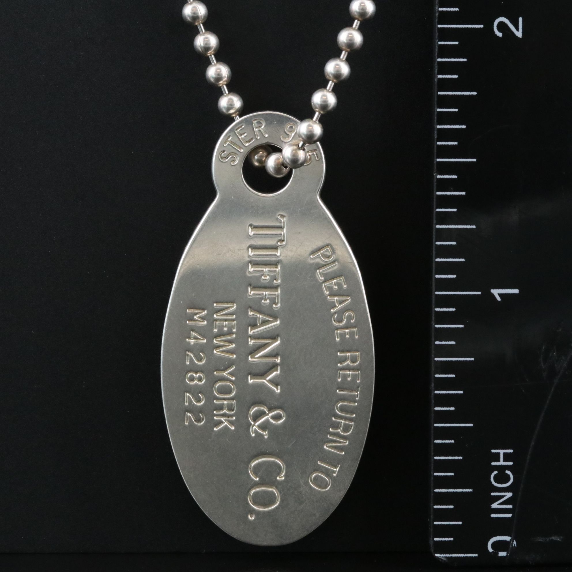 Tiffany & Co. Return to Tiffany Sterling Oval Tag Necklace