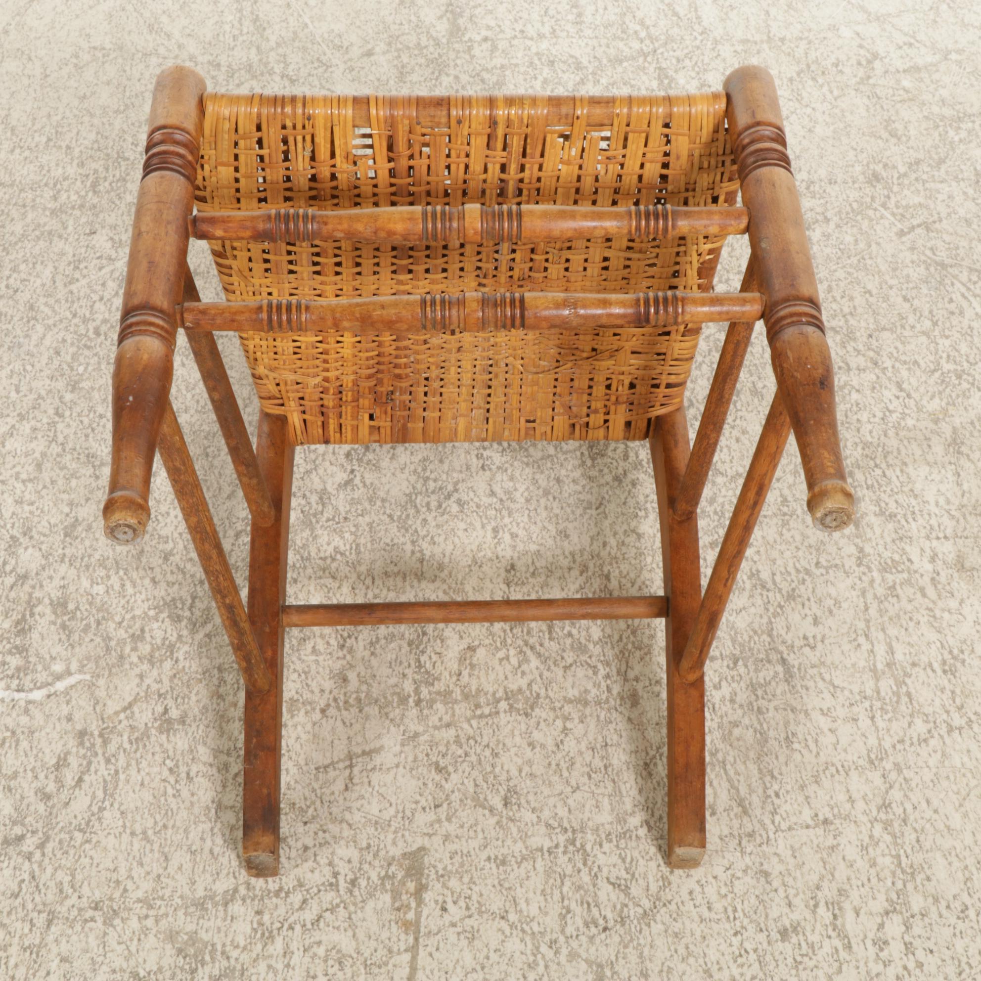 Victorian Side Chair with Turned Legs and Stretchers, Early 20th Century