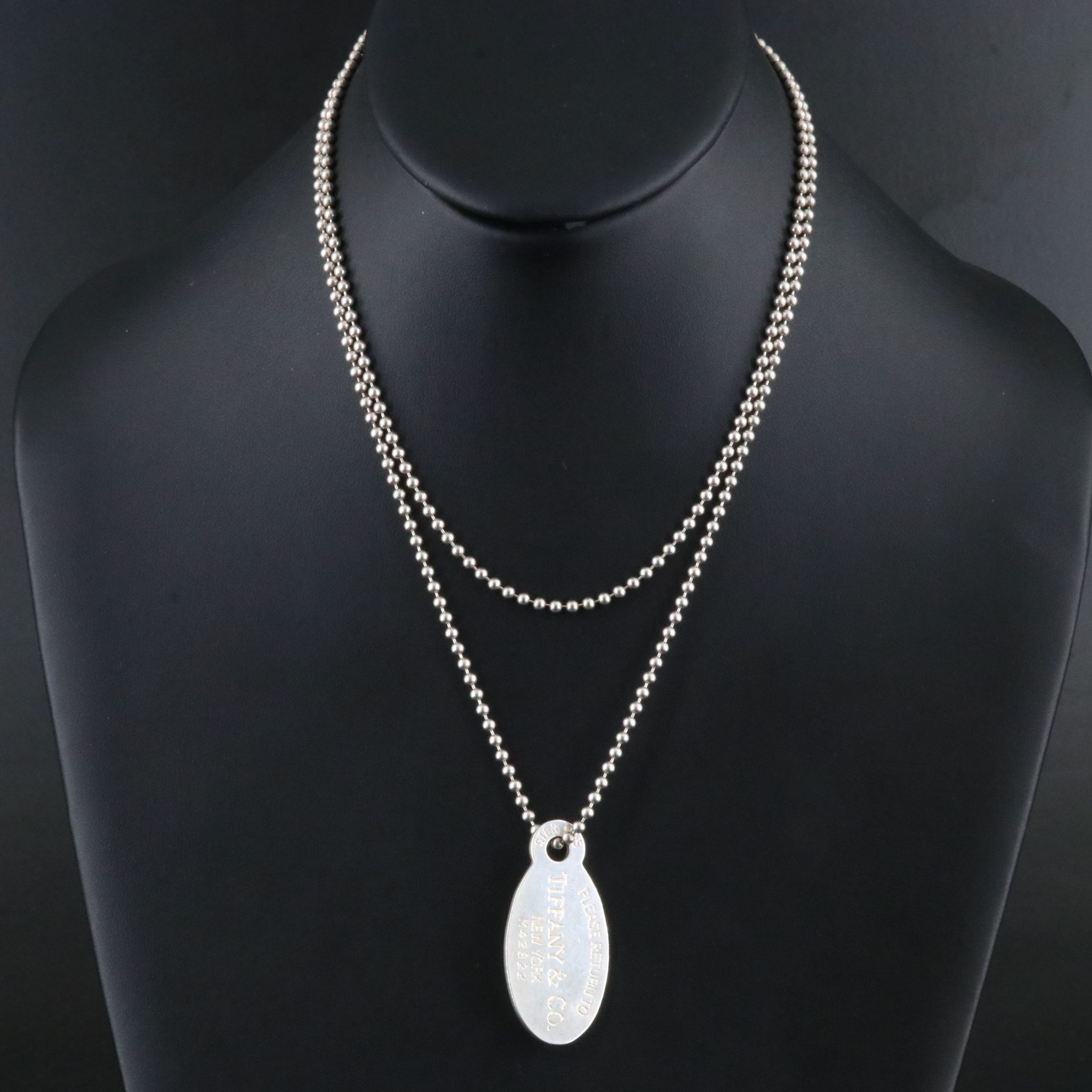 Tiffany & Co. Return to Tiffany Sterling Oval Tag Necklace