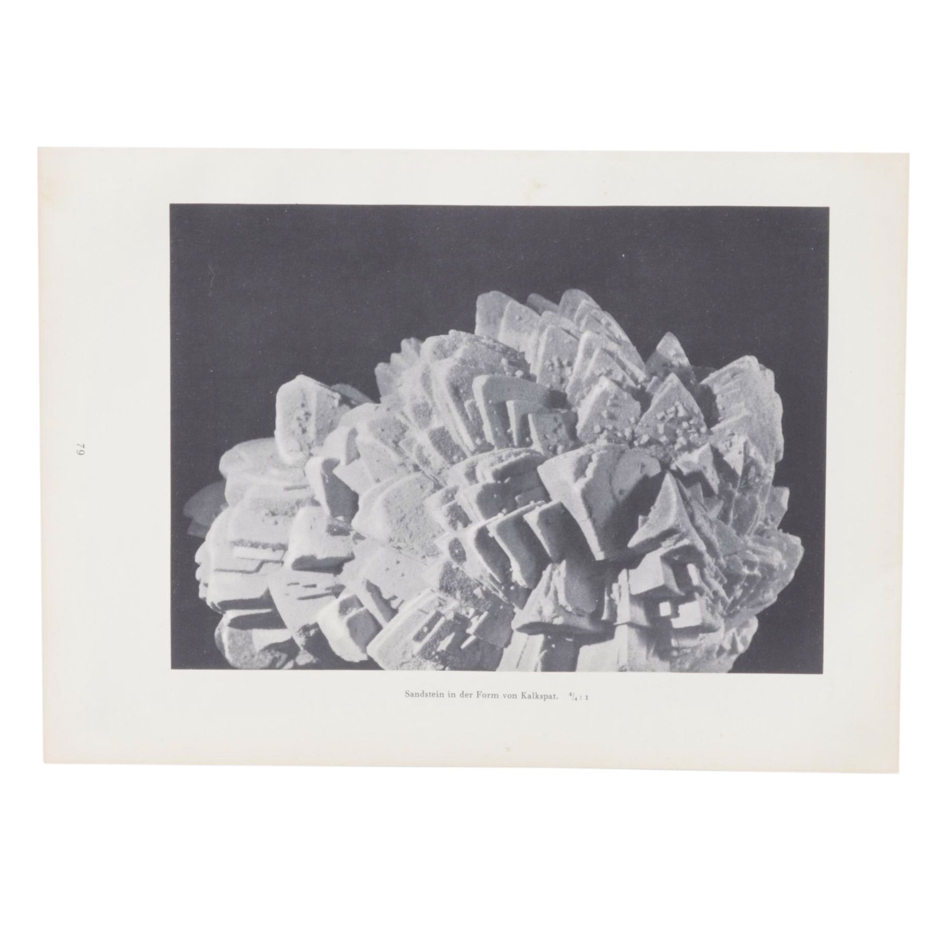 Oskar Prochnow Photogravure "Sandstein in der Form von Kalkspat," 1928