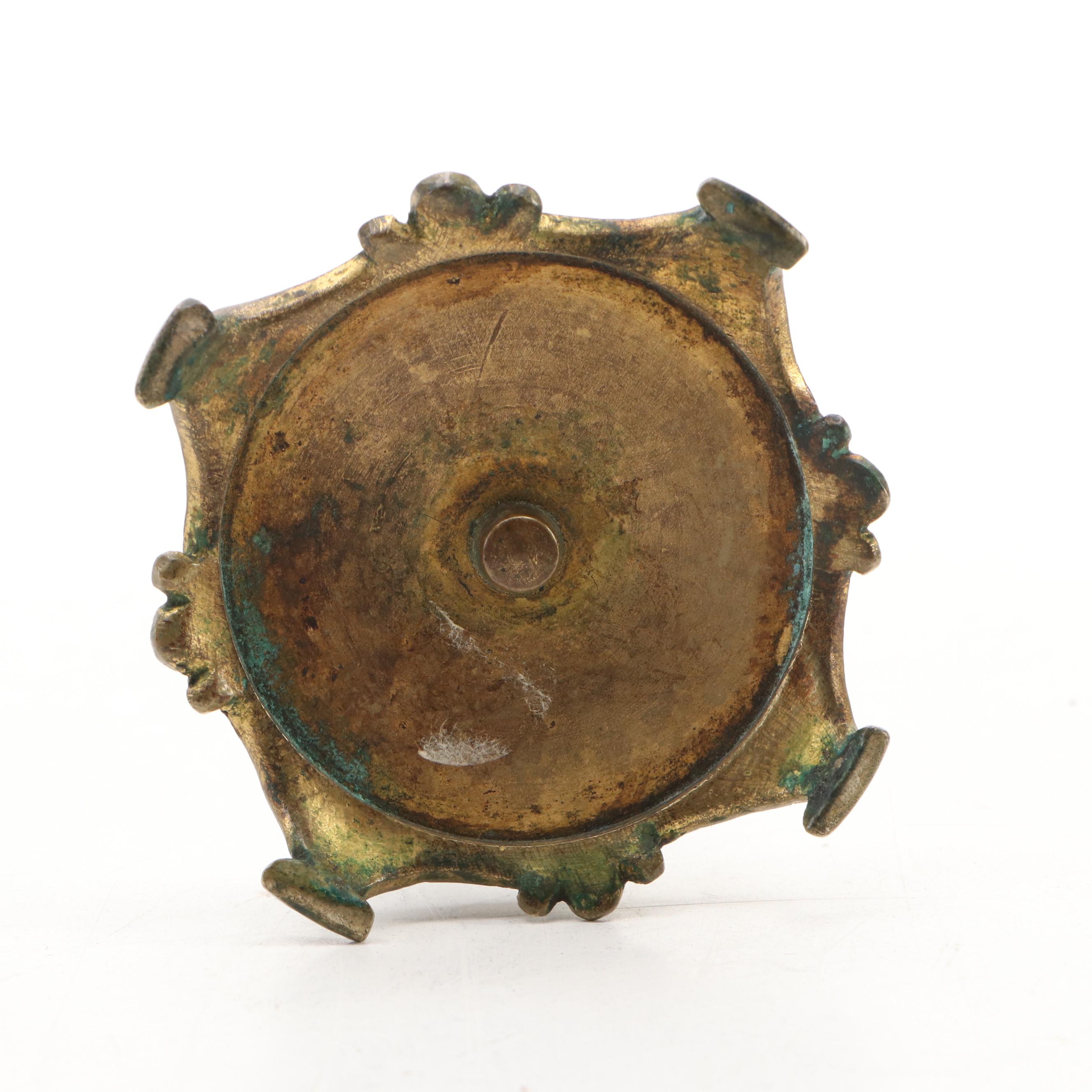 Napoleon III Style Cloisonné Figural Chamberstick and Art Nouveau Style Vase