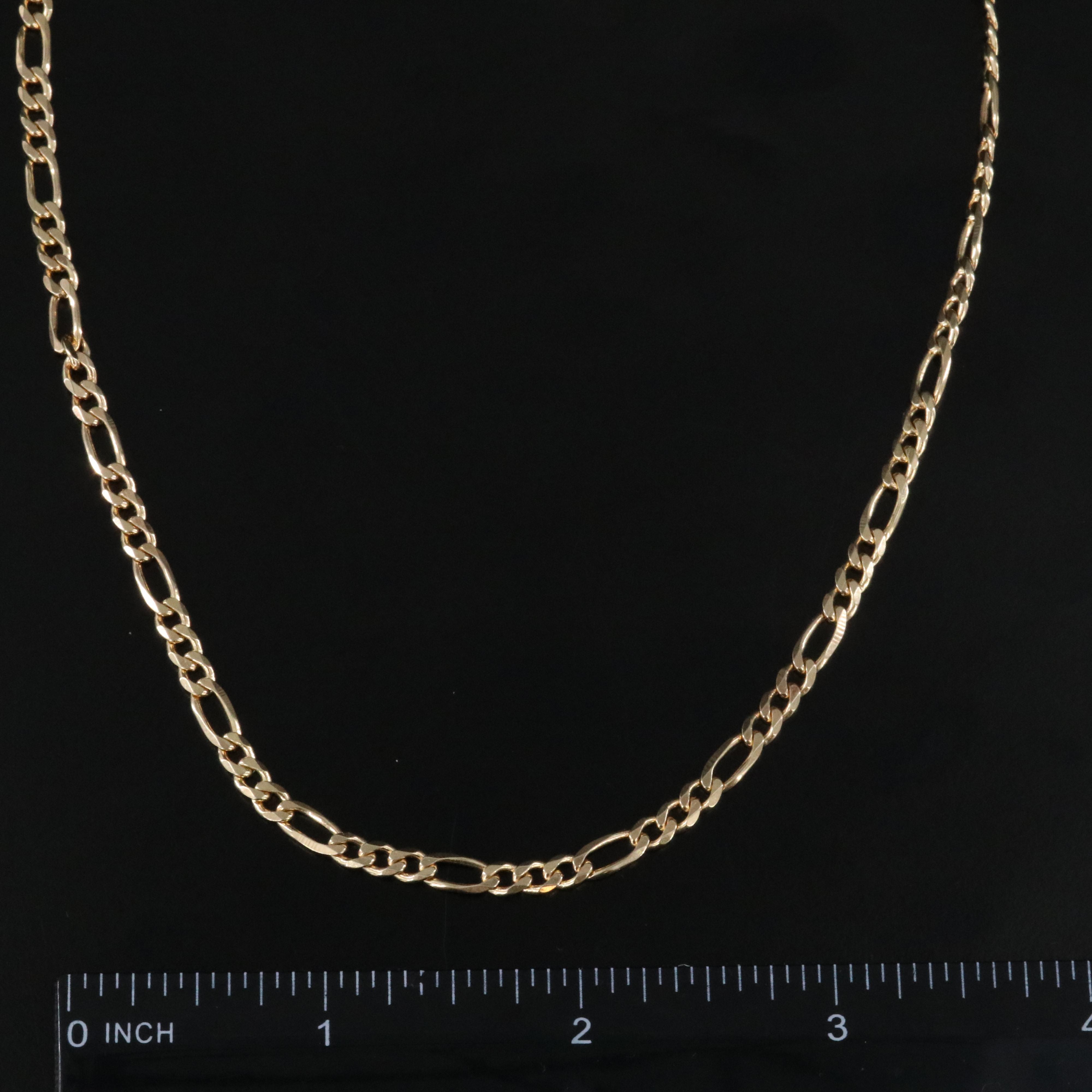 Sterling Figaro Chain Necklace
