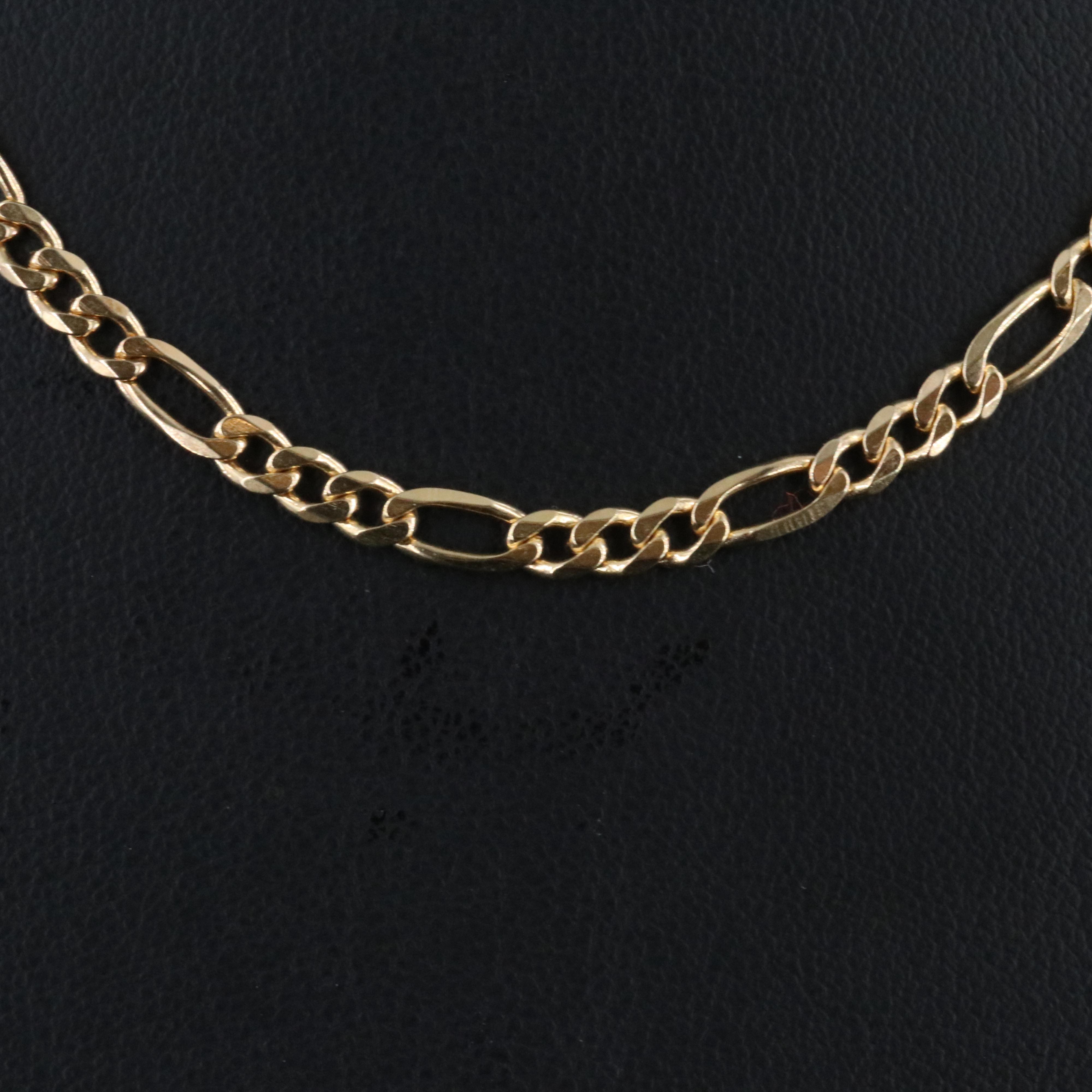 Sterling Figaro Chain Necklace
