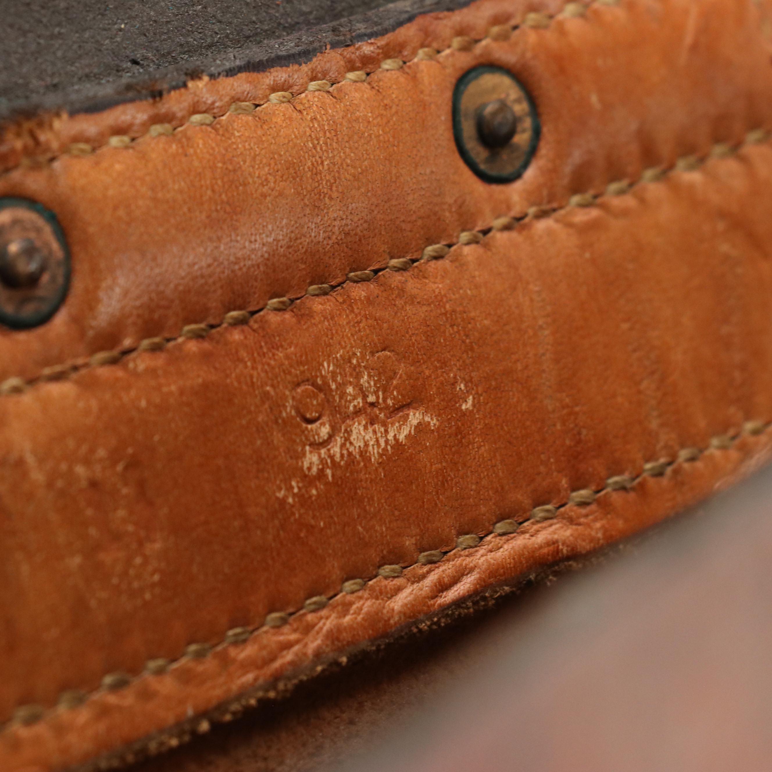 Bona Allen Inc. U.S. Mail Service Navy Division Messenger Bag in Brown Leather