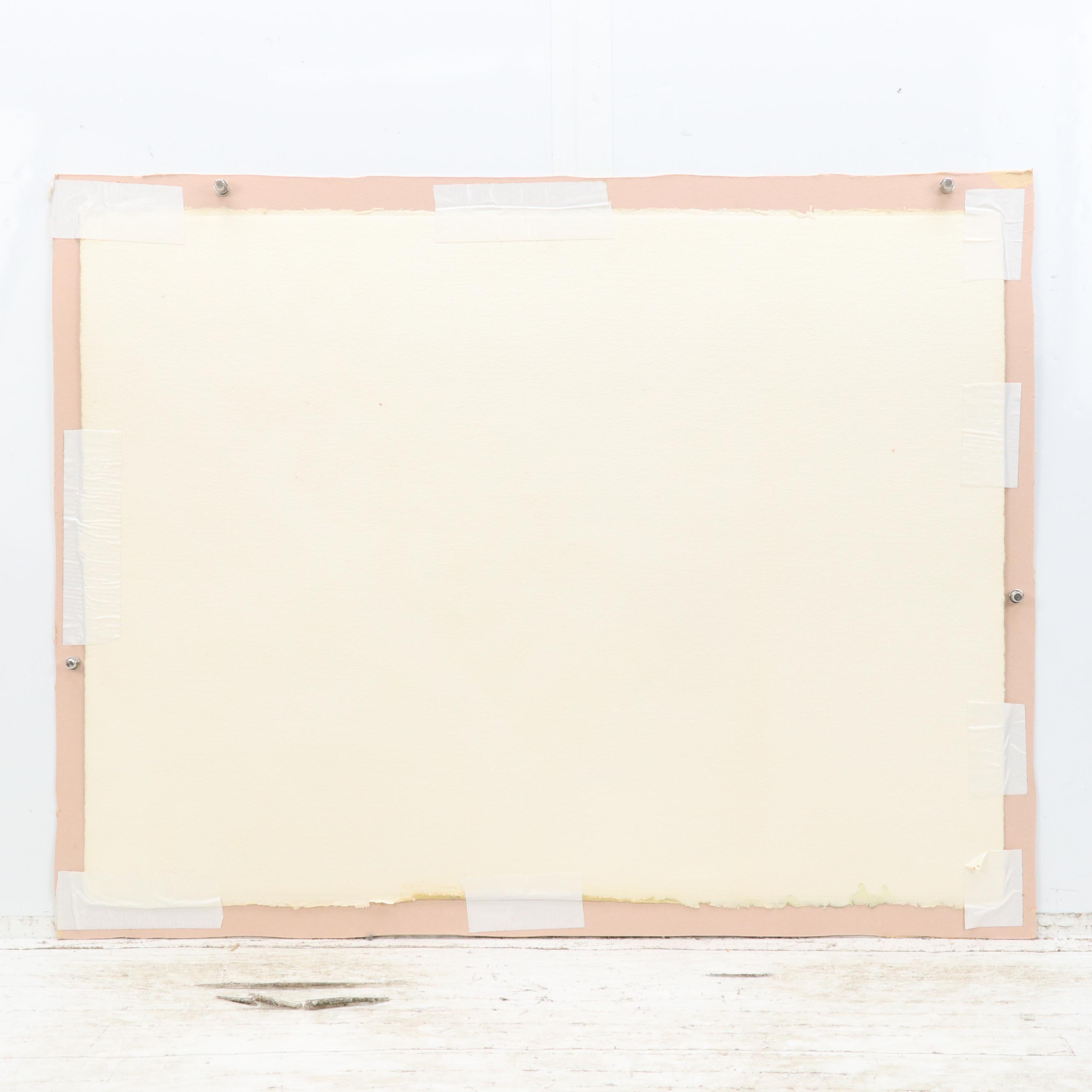 William Welch Farm Landscape Watercolor Painting, 1982