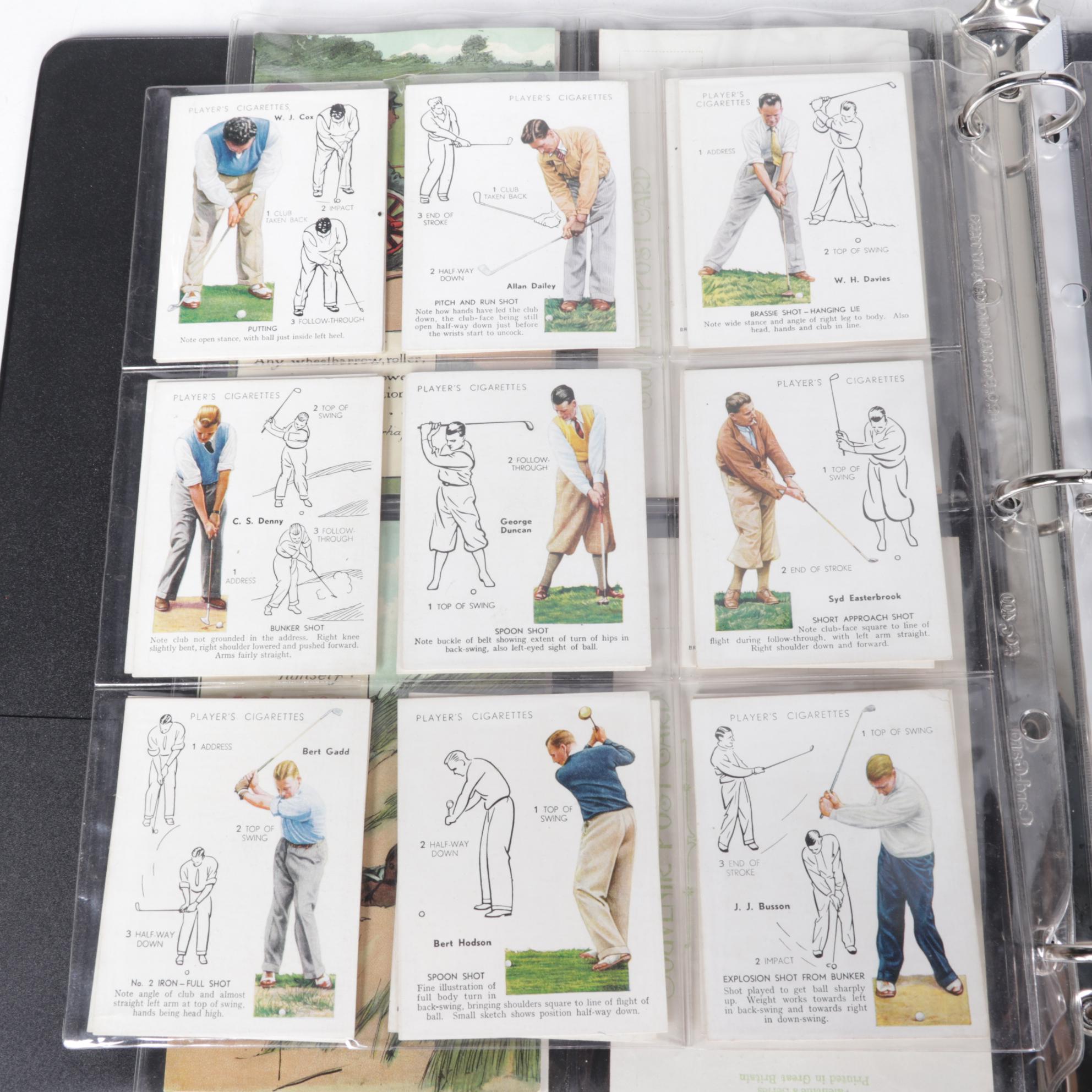 John Player's 1939 Cigarette Cards & Other Golf Memorabilia