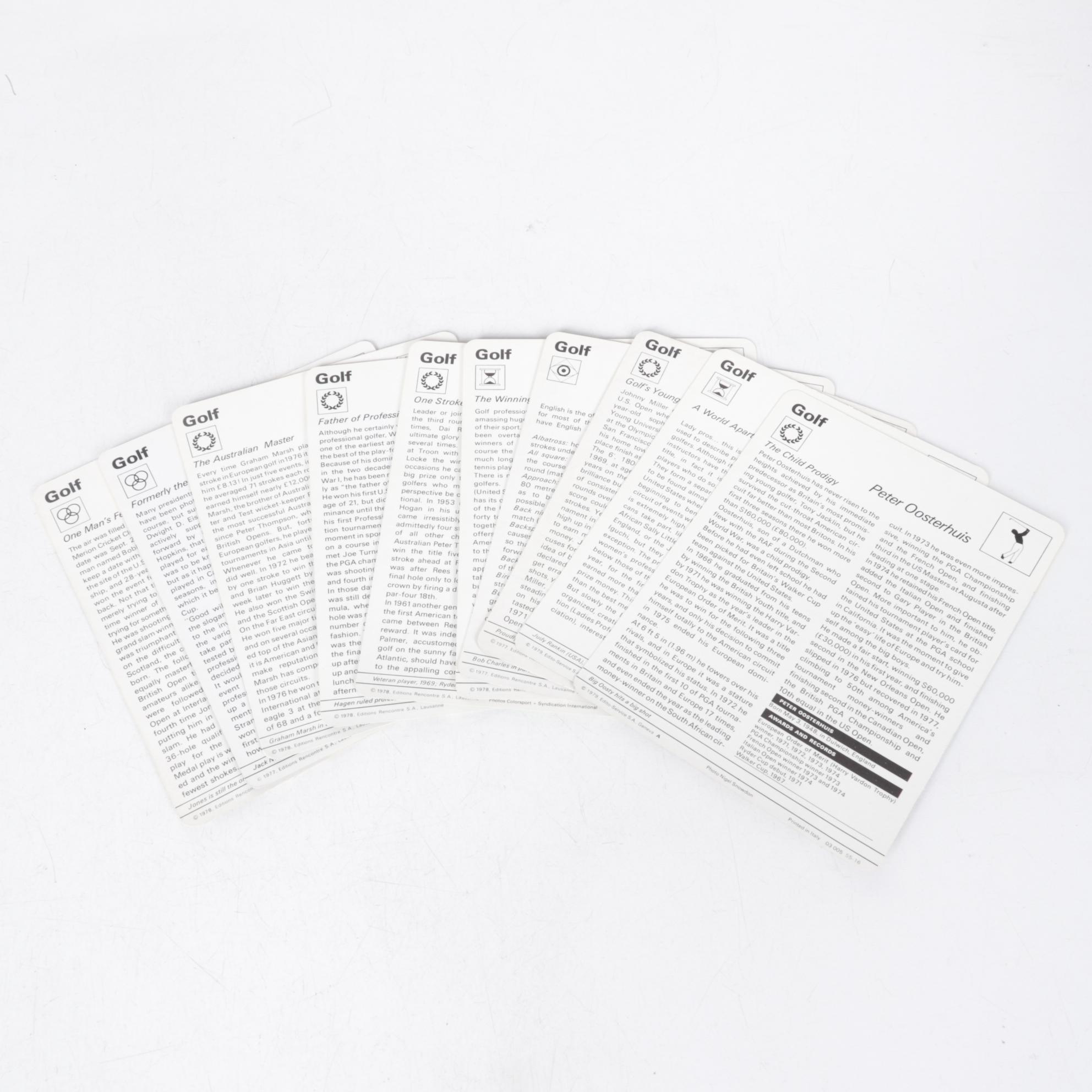 John Player's 1939 Cigarette Cards & Other Golf Memorabilia