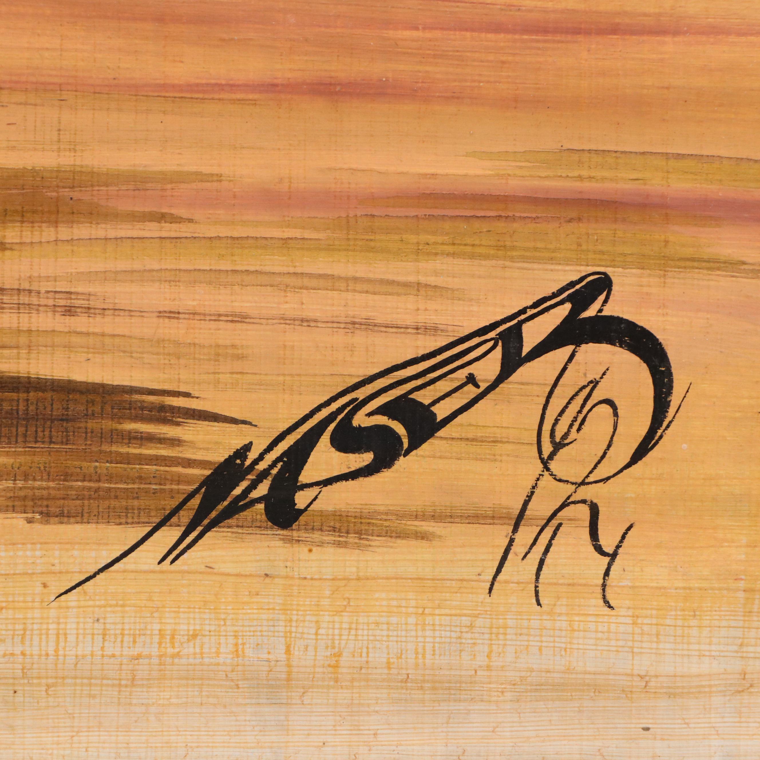 Gouache Painting of Pharaoh Thutmose III on Chariot, 21st Century