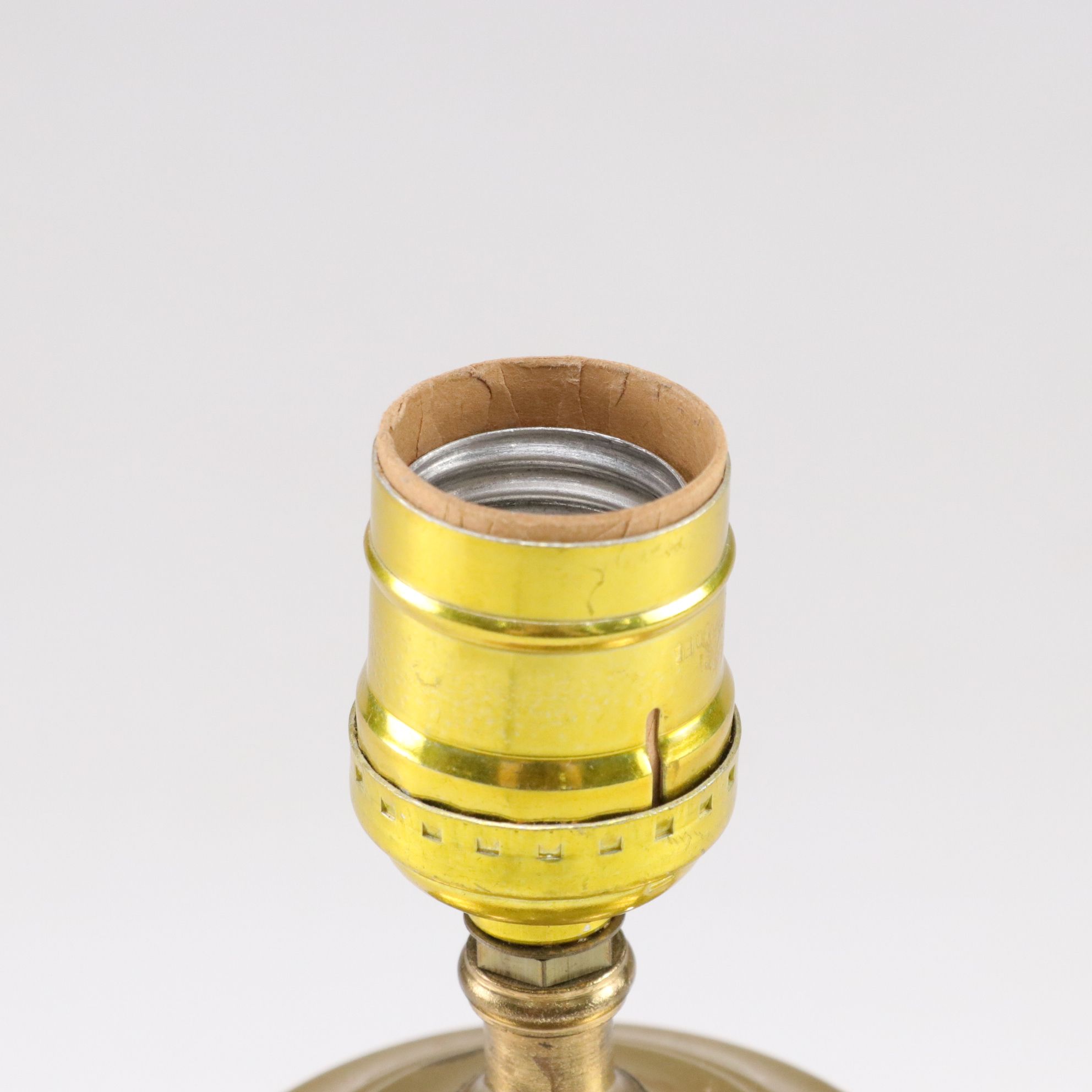 Cranberry Glass Accent Lamp with Ruffled Shade, Late 20th to 21st Century