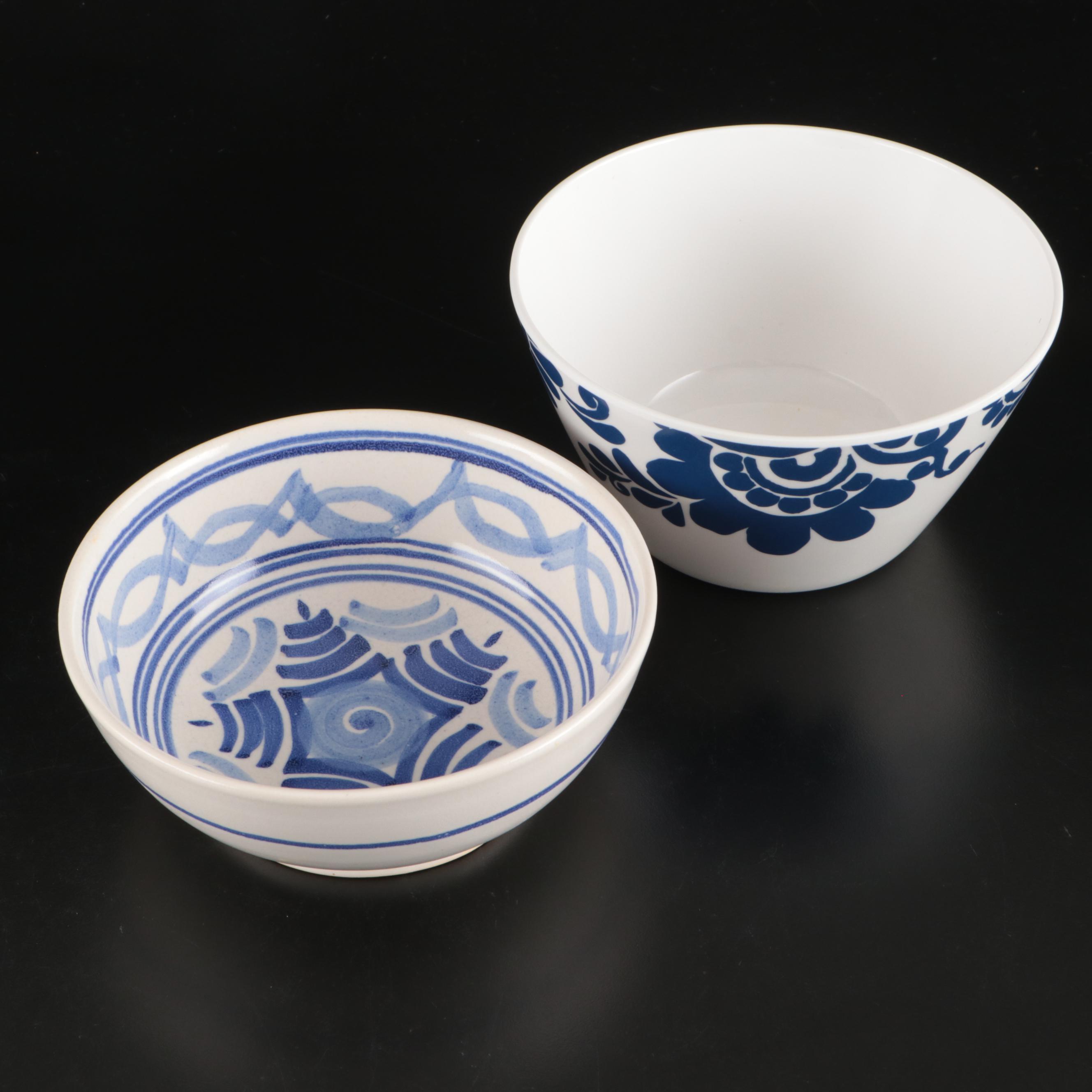 Mexican Talavera Plate with Hand-Painted Ceramic Utensil Holder and More