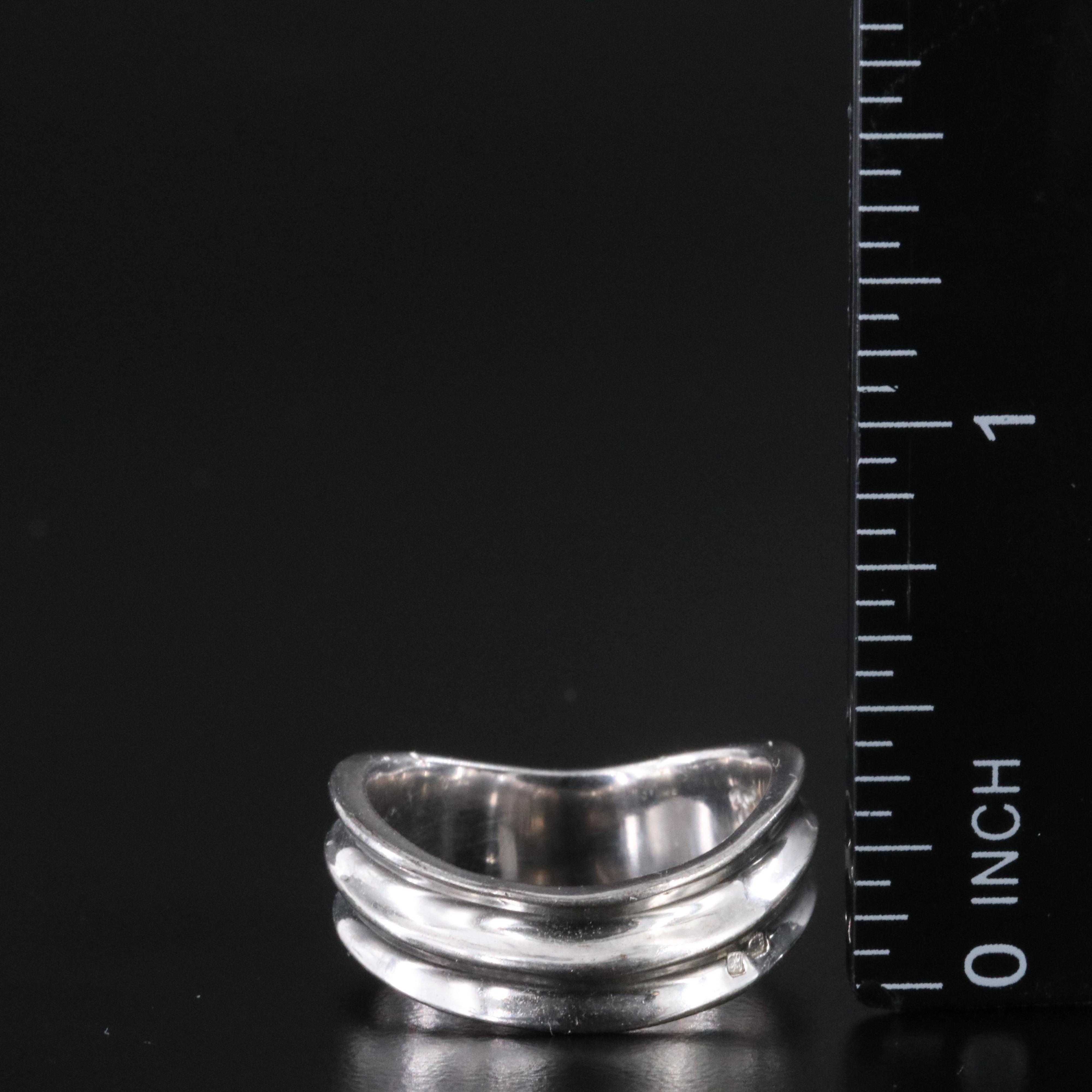 Sterling Fluted Wave Ring