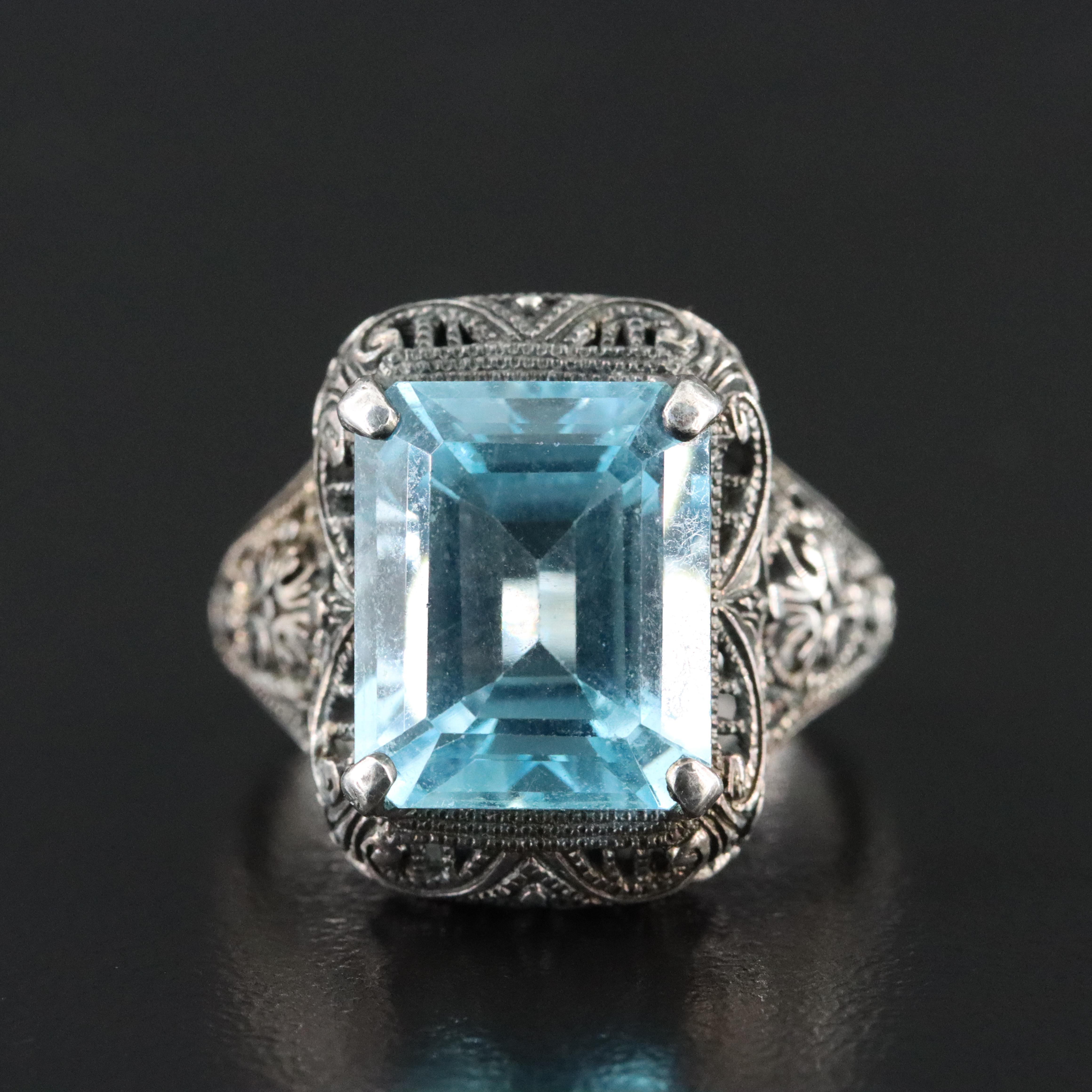 Sterling Swiss Blue Topaz Ring