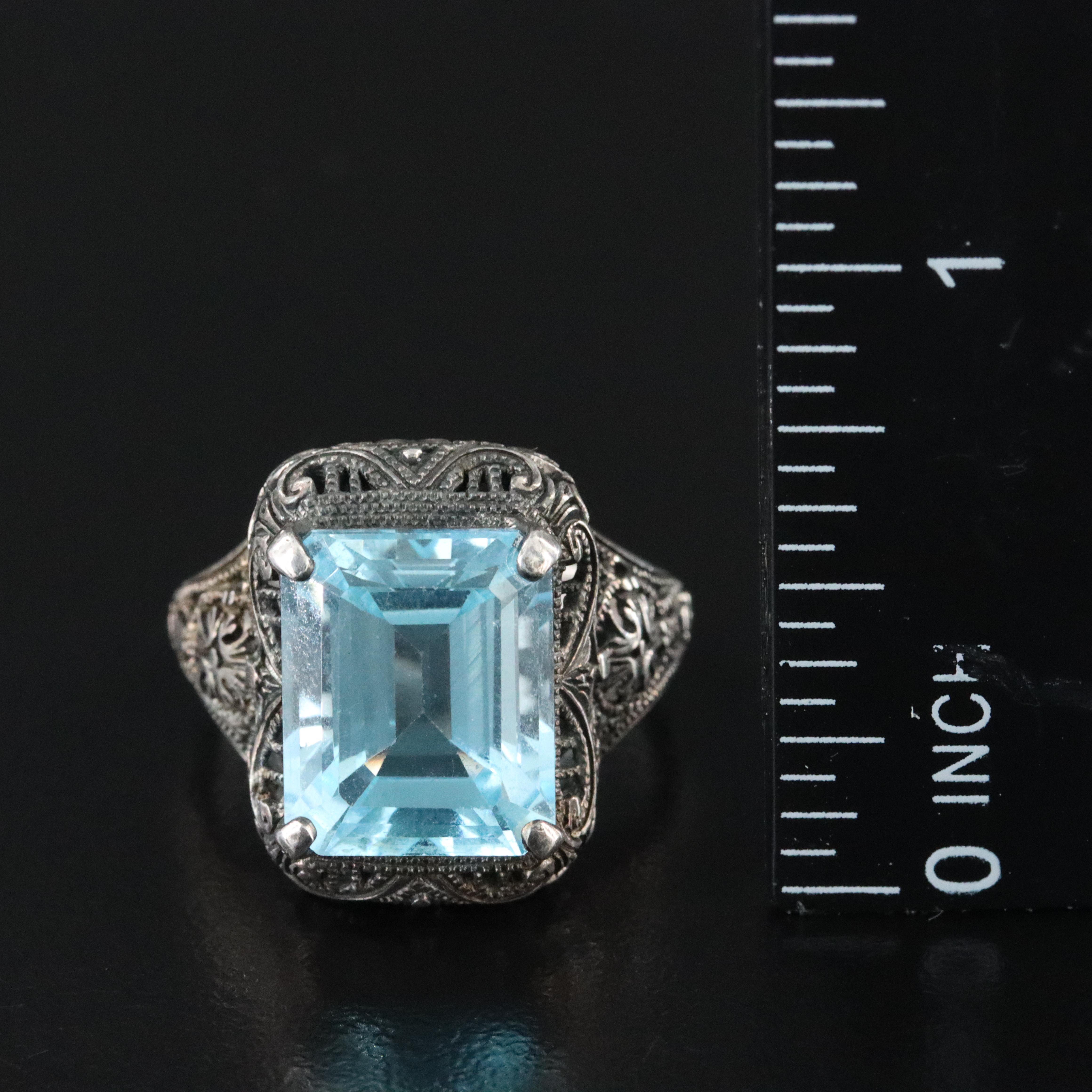 Sterling Swiss Blue Topaz Ring
