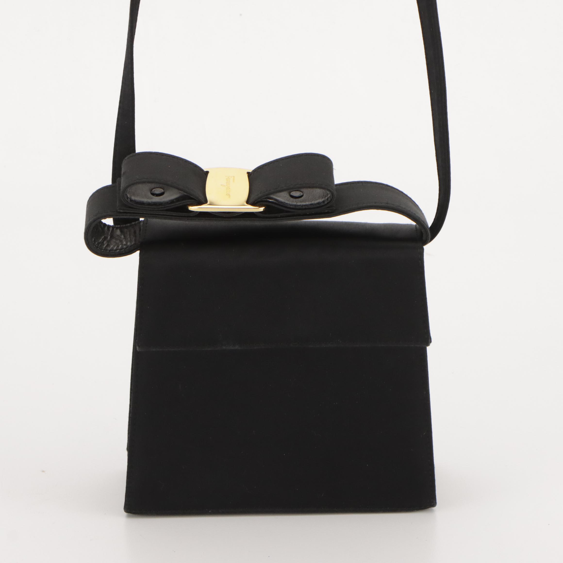 Salvatore Ferragamo Gancini Flap Crossbody Wallet and Vara Bow 2Way Evening Bags