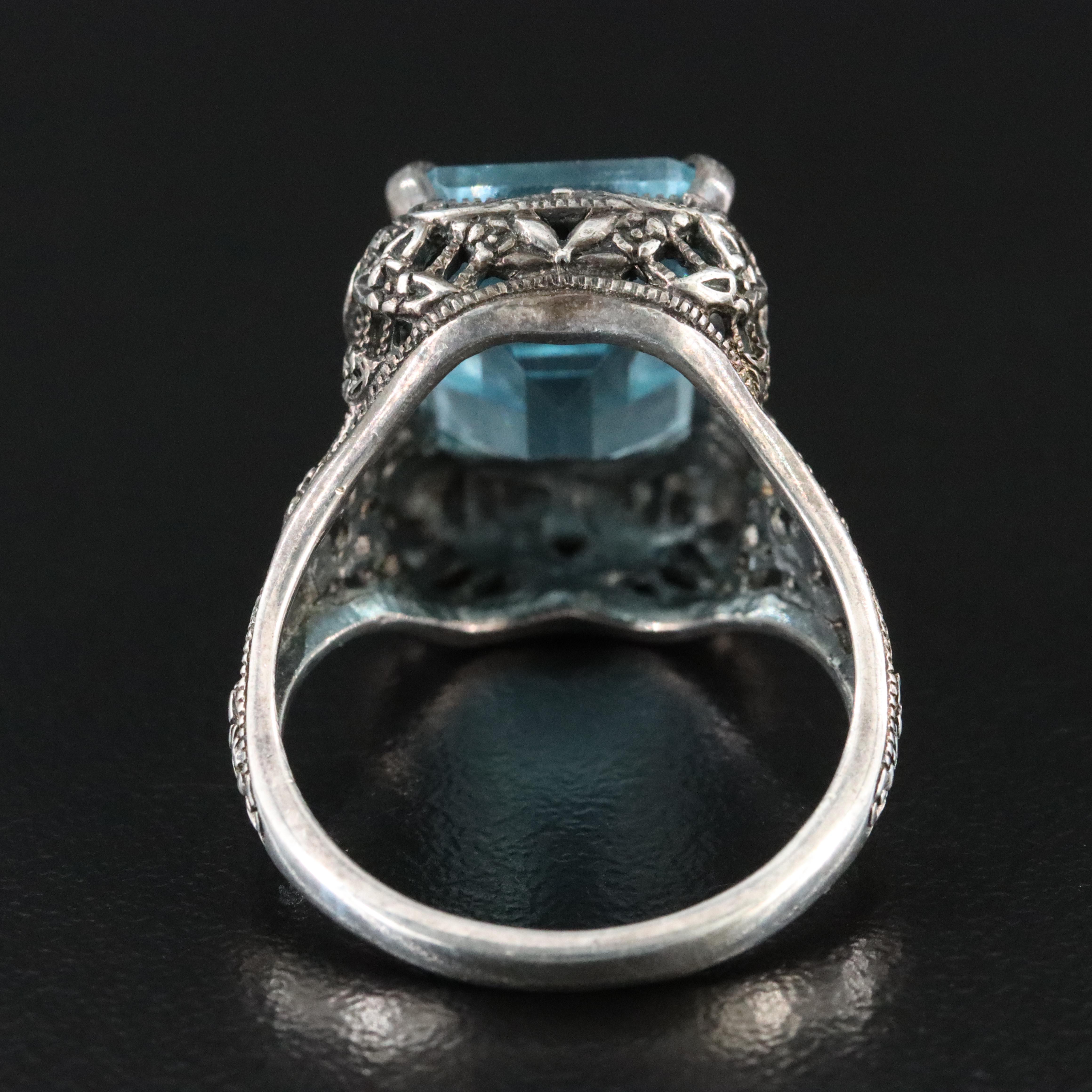 Sterling Swiss Blue Topaz Ring