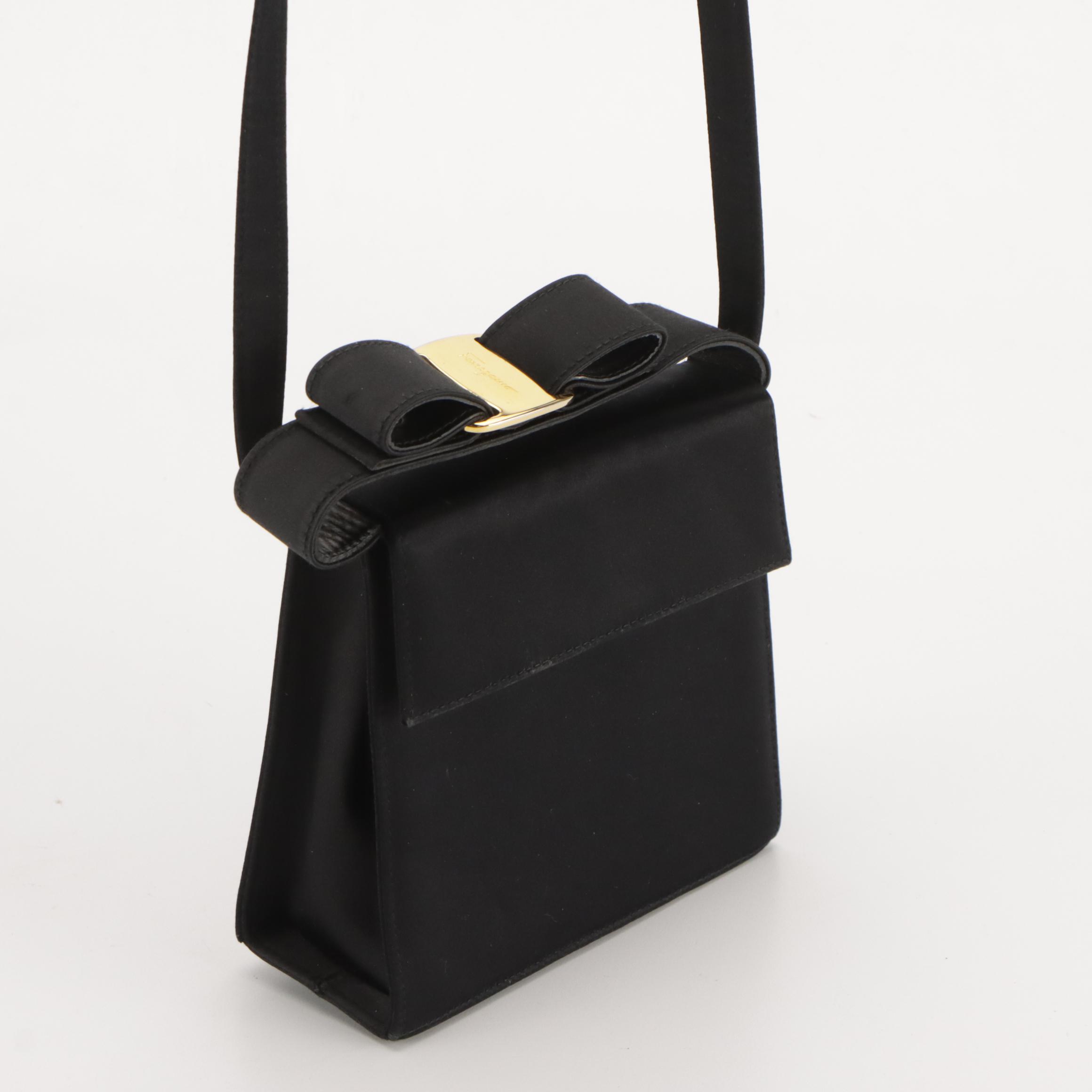 Salvatore Ferragamo Gancini Flap Crossbody Wallet and Vara Bow 2Way Evening Bags