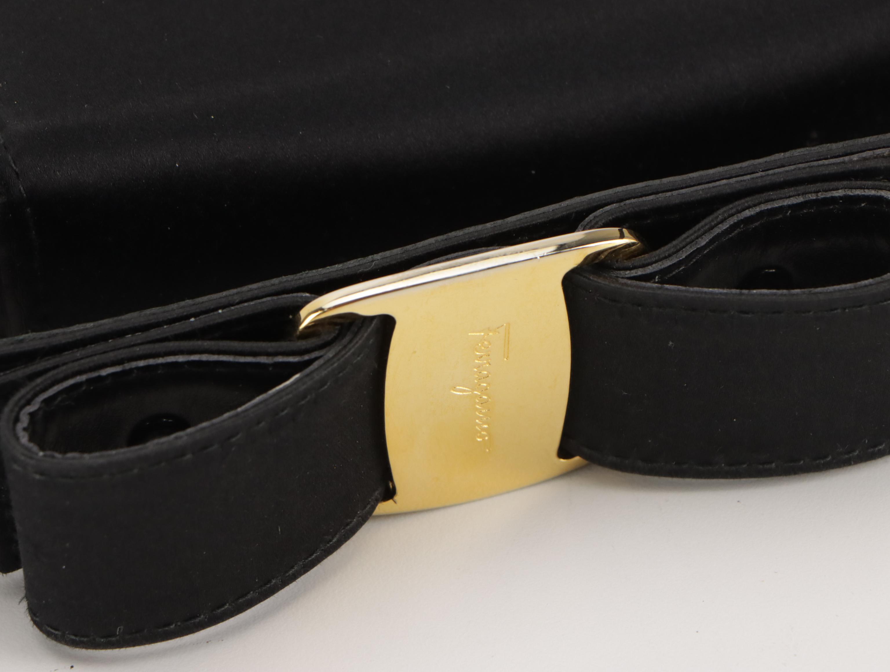 Salvatore Ferragamo Gancini Flap Crossbody Wallet and Vara Bow 2Way Evening Bags