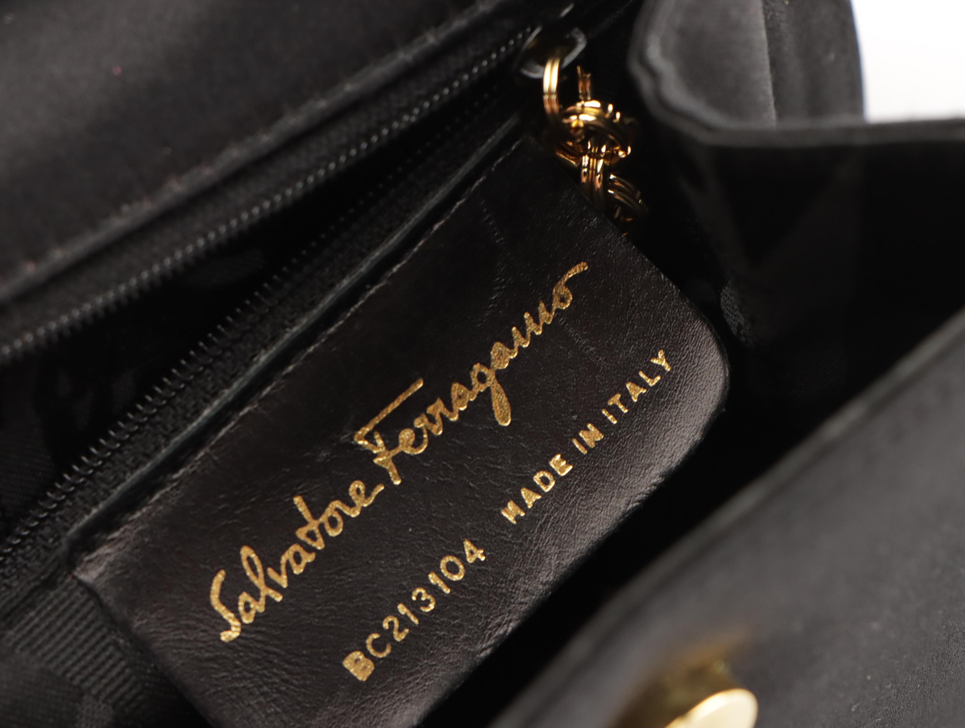 Salvatore Ferragamo Gancini Flap Crossbody Wallet and Vara Bow 2Way Evening Bags