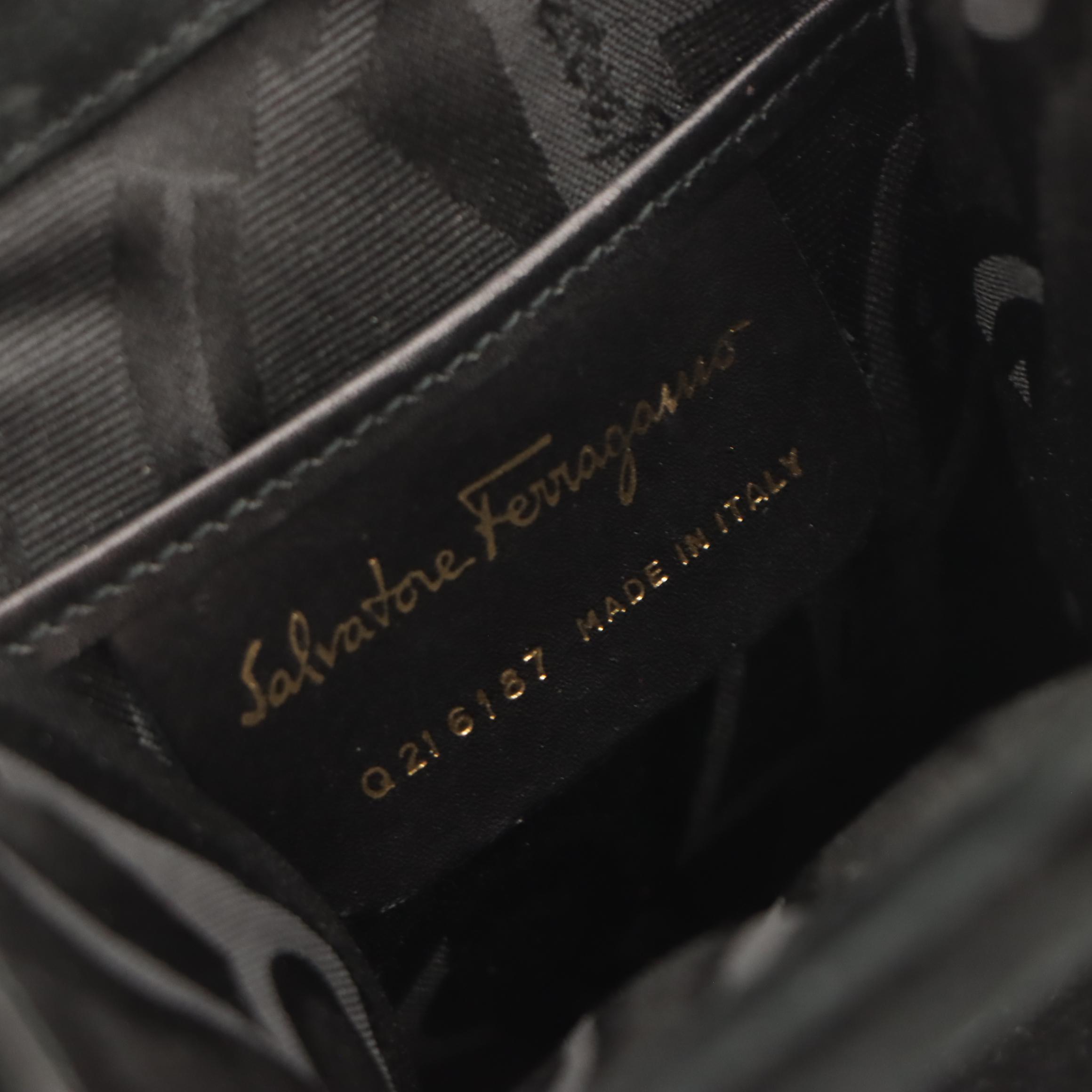 Salvatore Ferragamo Gancini Flap Crossbody Wallet and Vara Bow 2Way Evening Bags