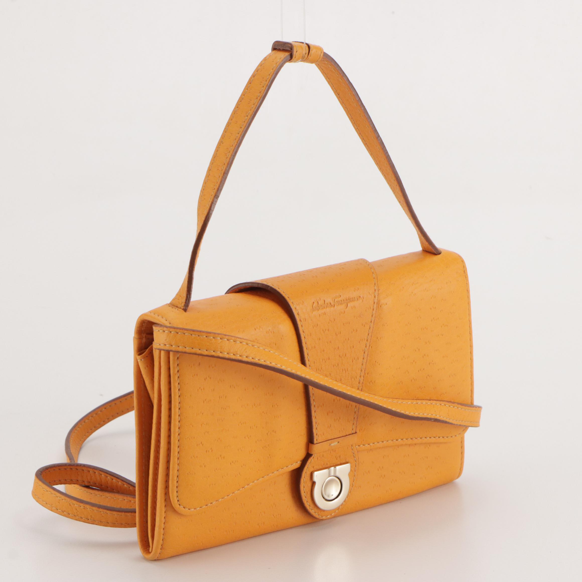 Salvatore Ferragamo Gancini Flap Crossbody Wallet and Vara Bow 2Way Evening Bags