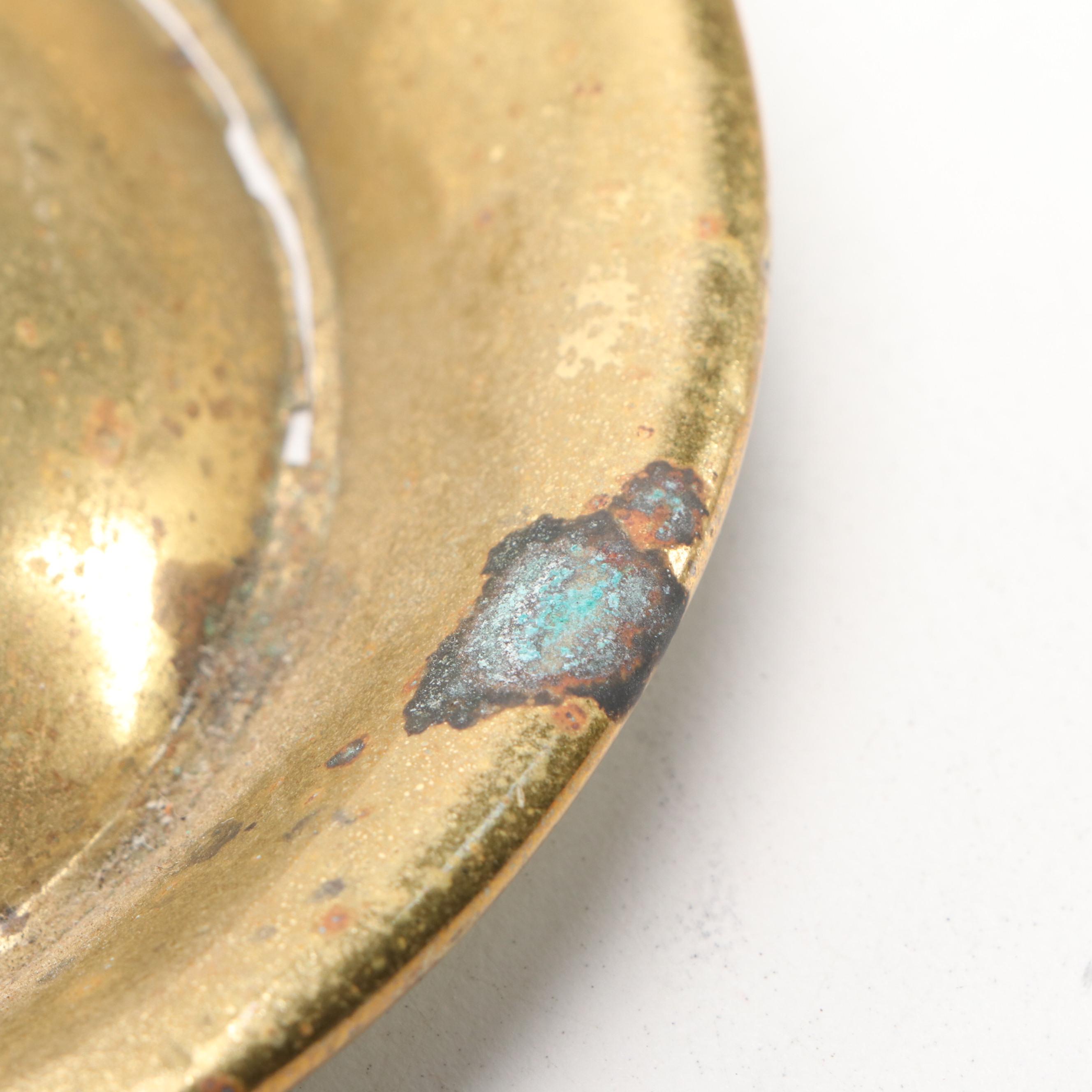 Federal Style Push-Up Chamberstick with Other Brass Candlesticks