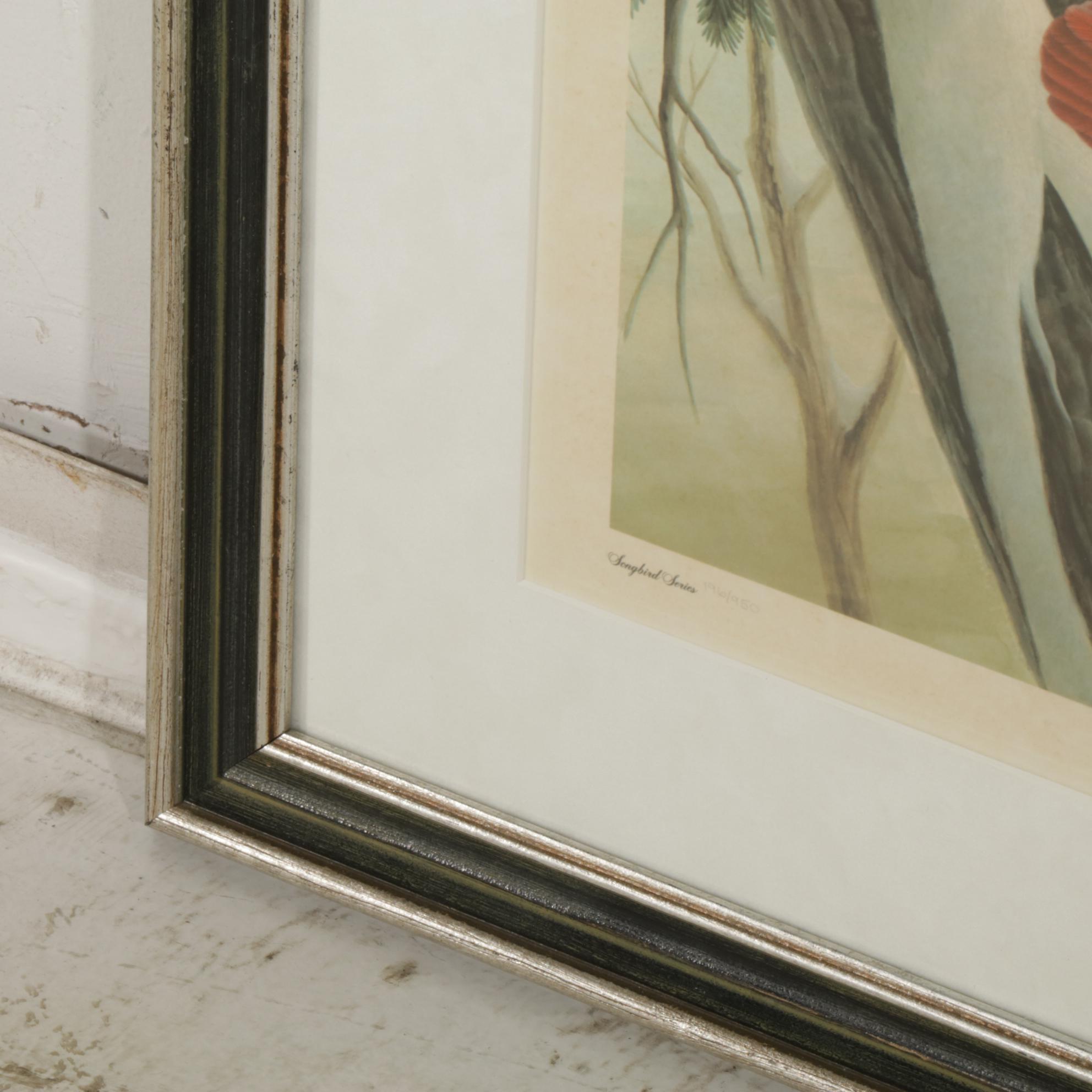 John Ruthven Songbird Series: "Cardinals" Offset Lithograph, 1970