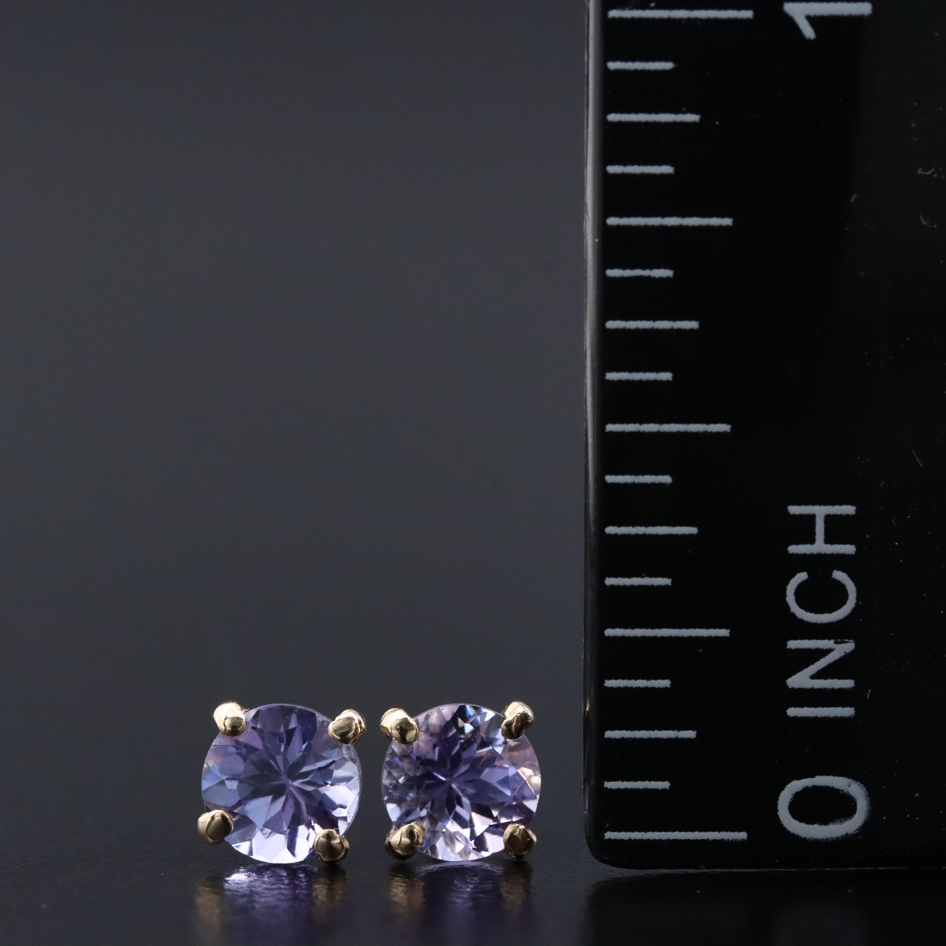 14K Tanzanite Stud Earrings